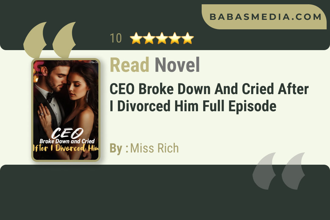 CEO Broke Down and Cried After I Divorced Him Novel By Miss Rich