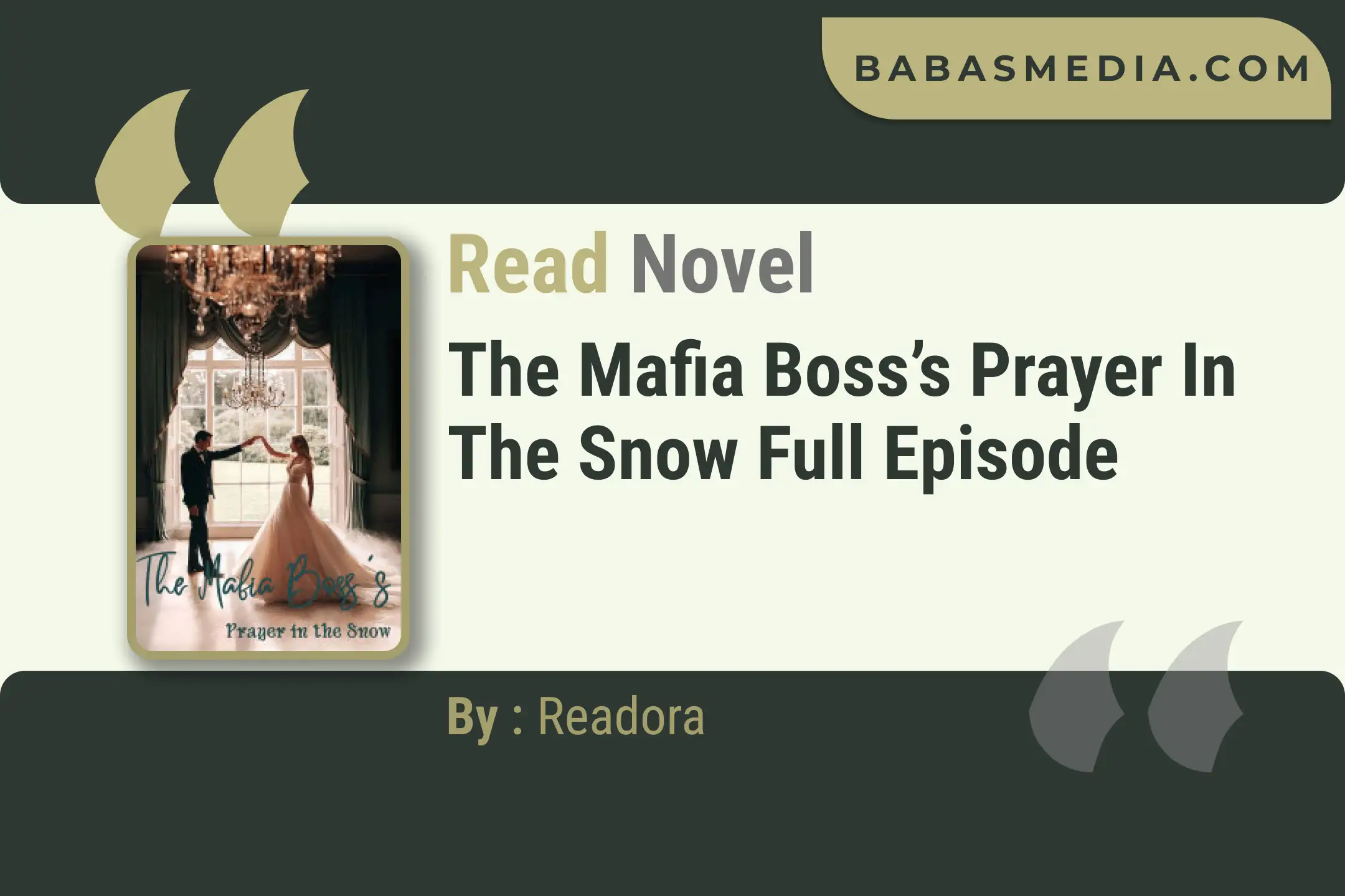 The Mafia Boss’s Prayer in the Snow Novel By Readora Read Reviews