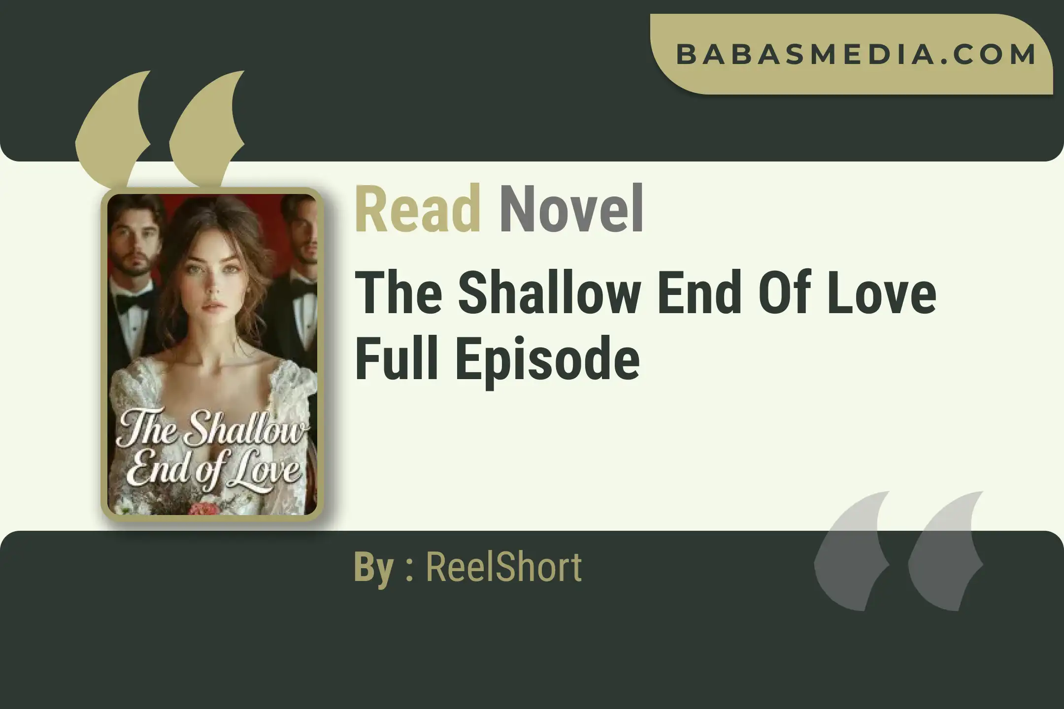 The Shallow End of Love Novel By ReelShort Read Reviews