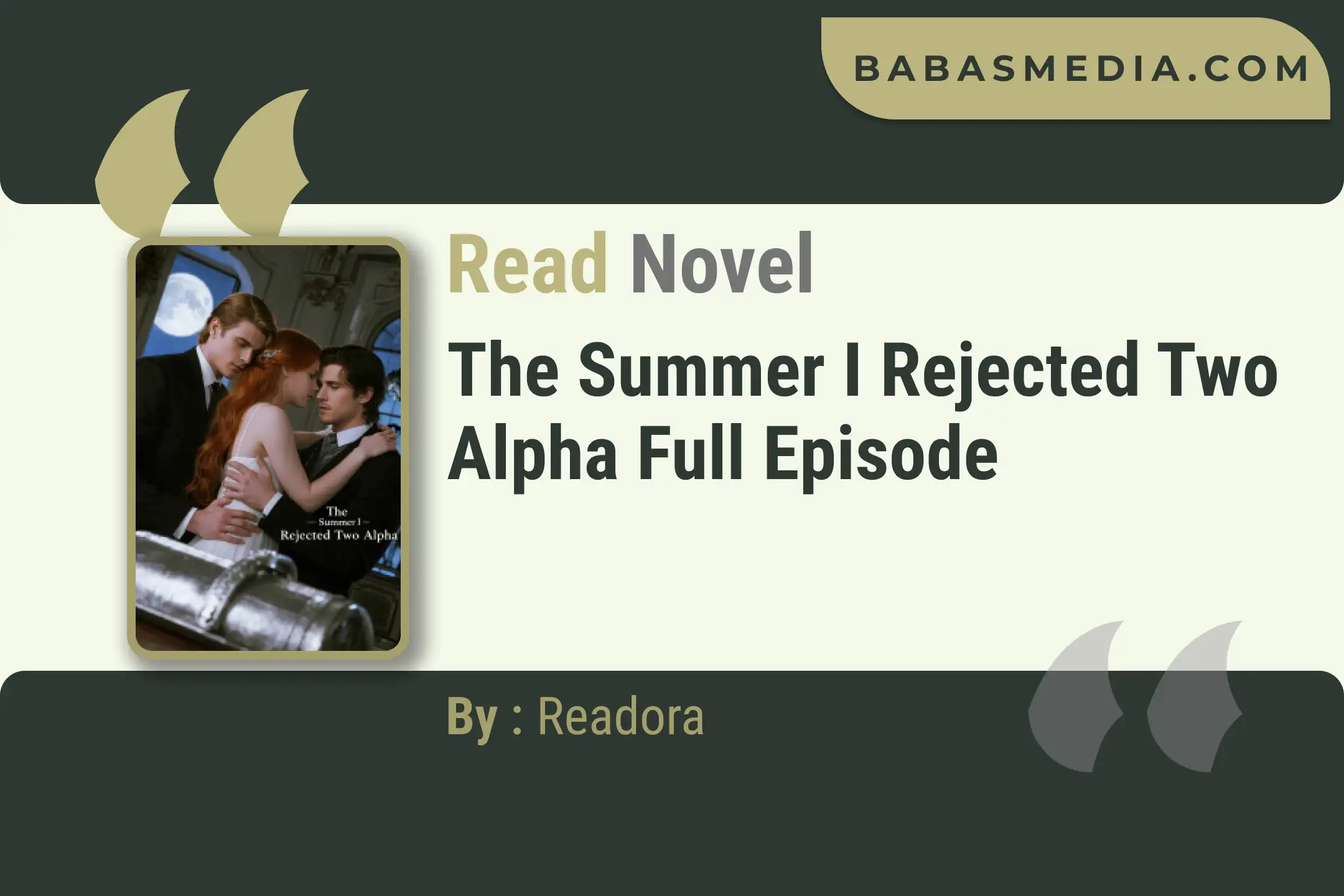 The Summer I Rejected Two Alpha Novel By Readora Read Reviews
