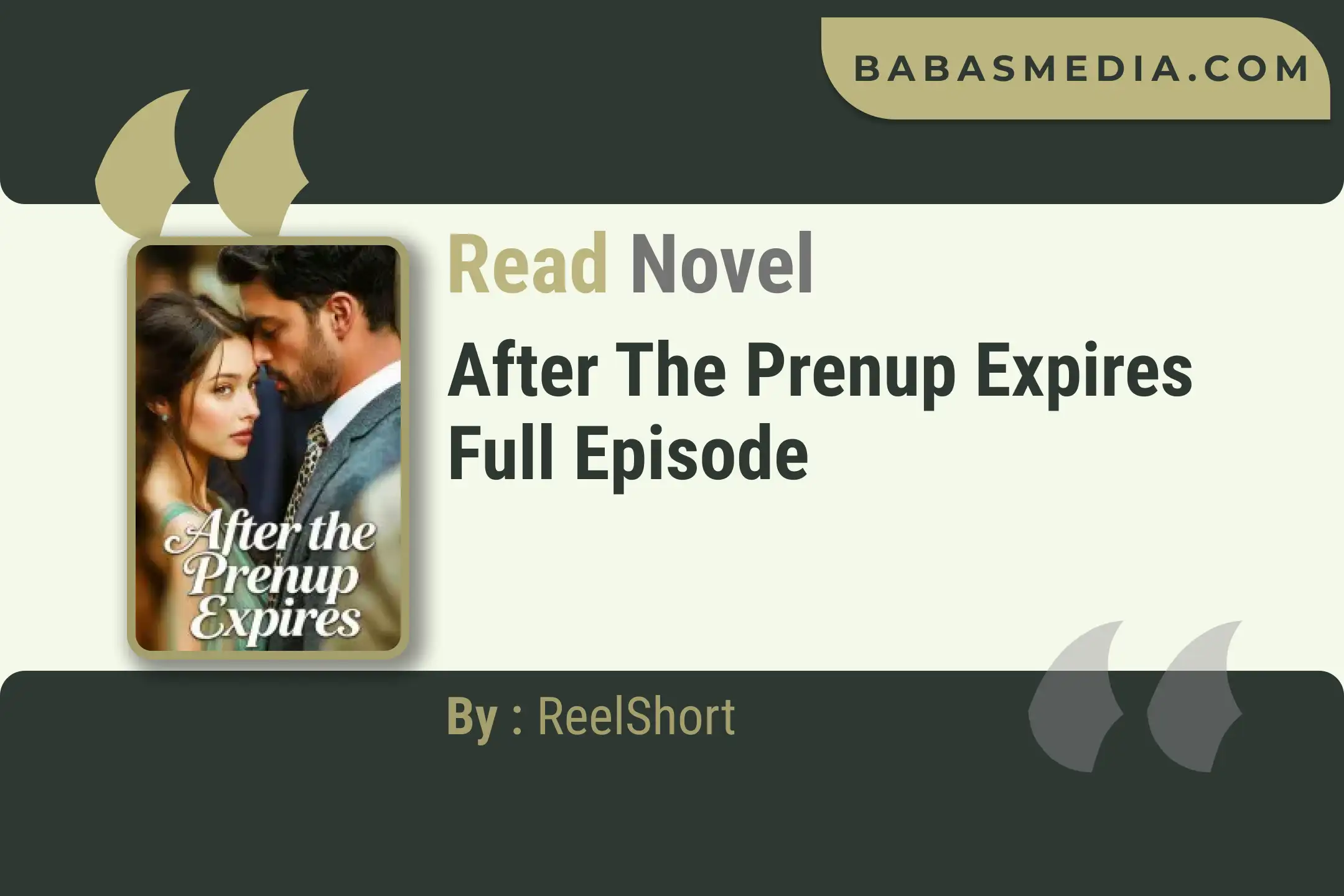 After the Prenup Expires Novel By ReelShort Read Reviews