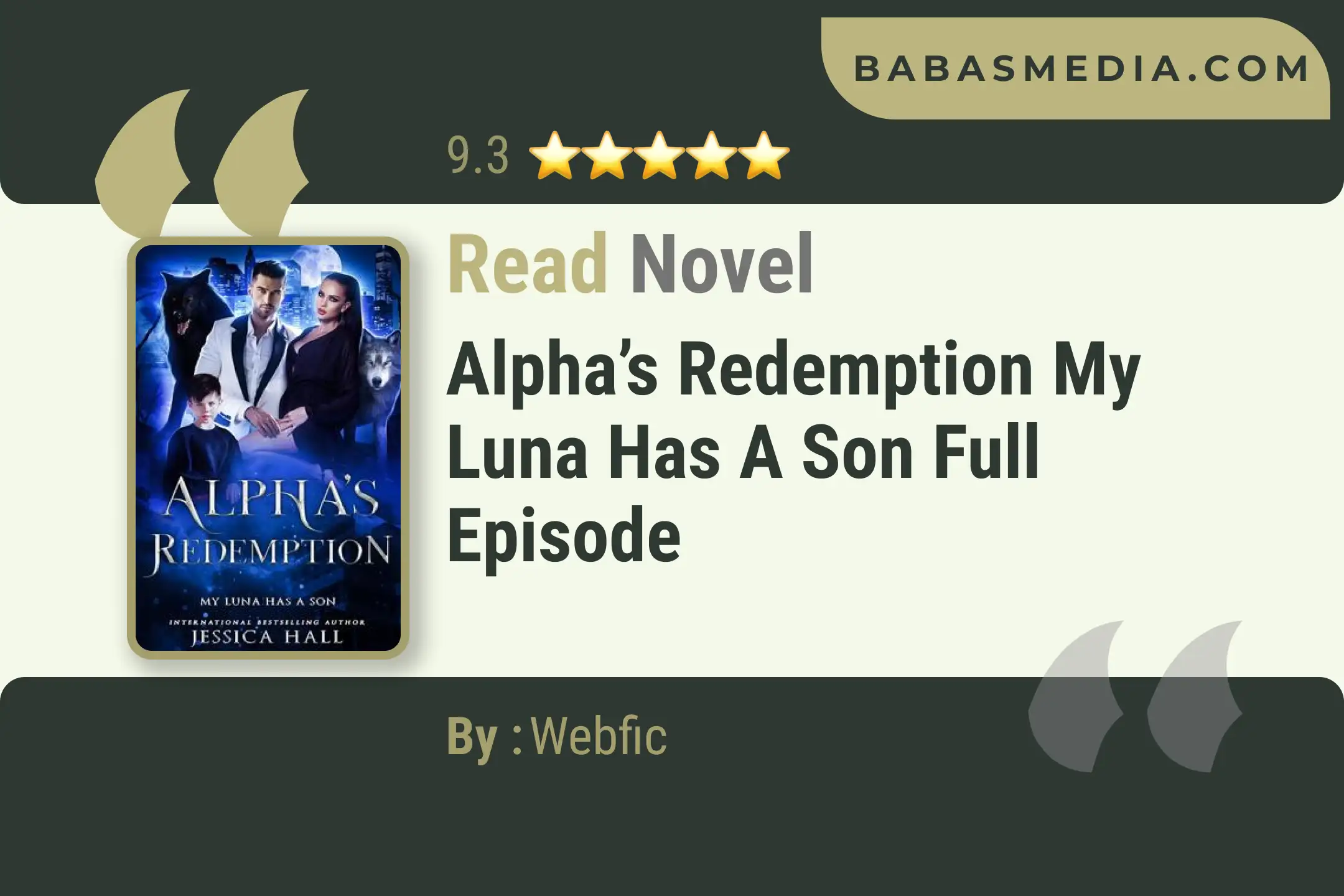 Alpha’s Redemption My Luna Has A Son Novel By Webfic Read Reviews