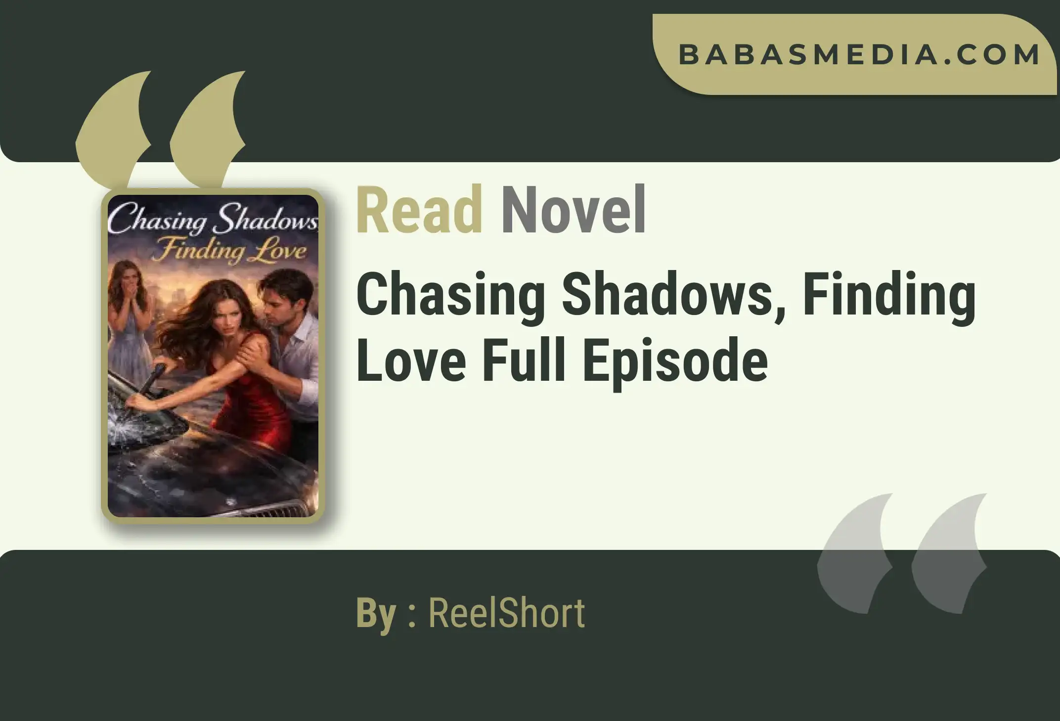 Chasing Shadows, Finding Love Novel By ReelShort Read Reviews