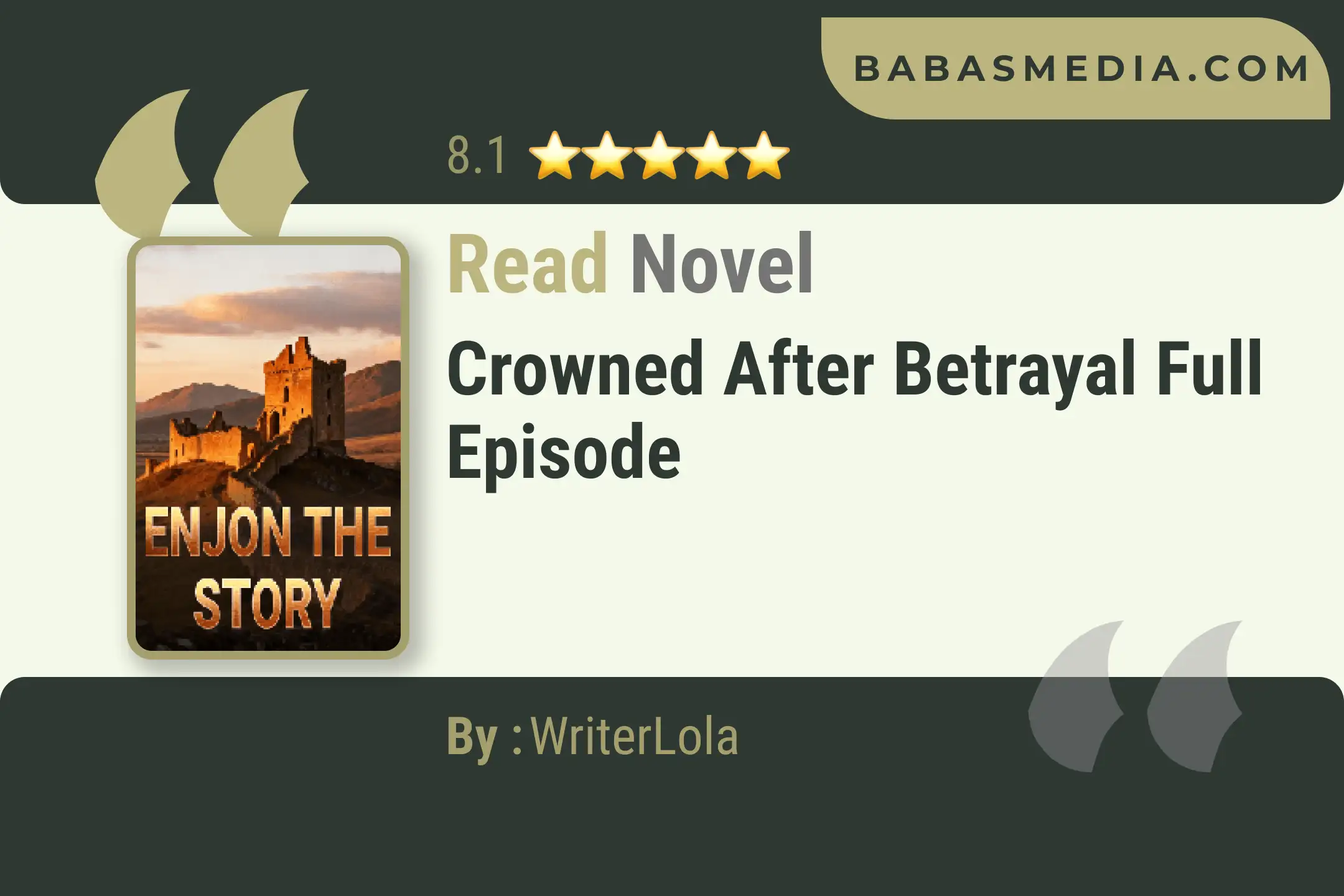 Crowned After Betrayal Novel By WriterLola Read Reviews