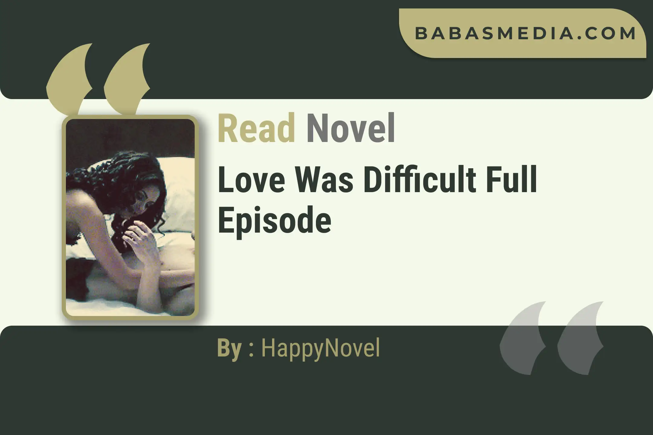 Love was Difficult Novel By HappyNovel Read Reviews