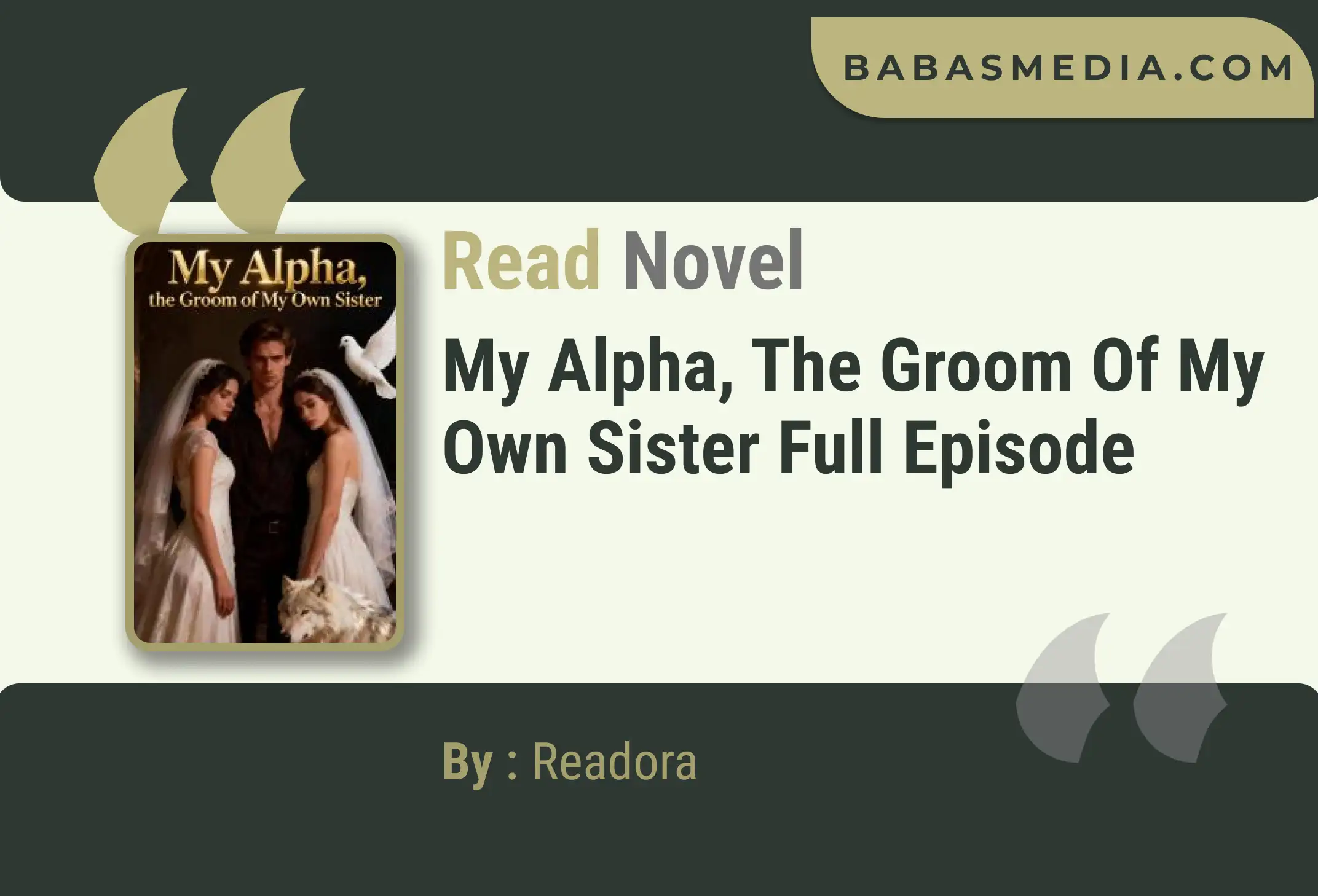 My Alpha, the Groom of My Own Sister Novel By Readora Read Reviews