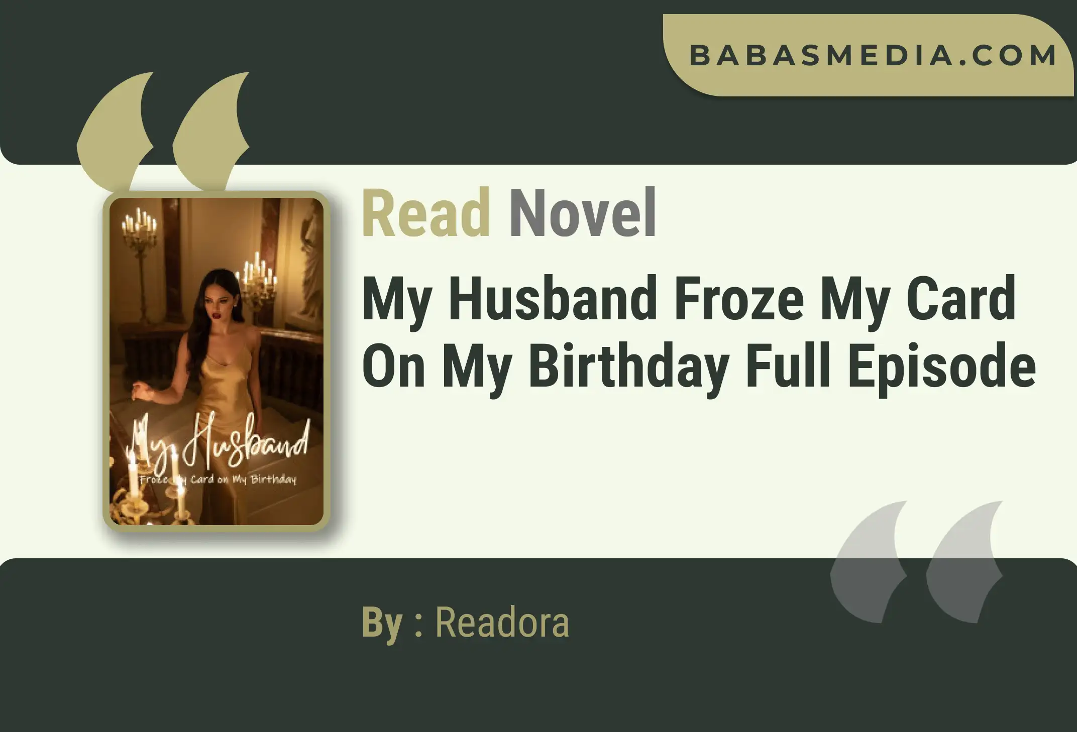 My Husband Froze My Card on My Birthday Novel By Readora Read Reviews