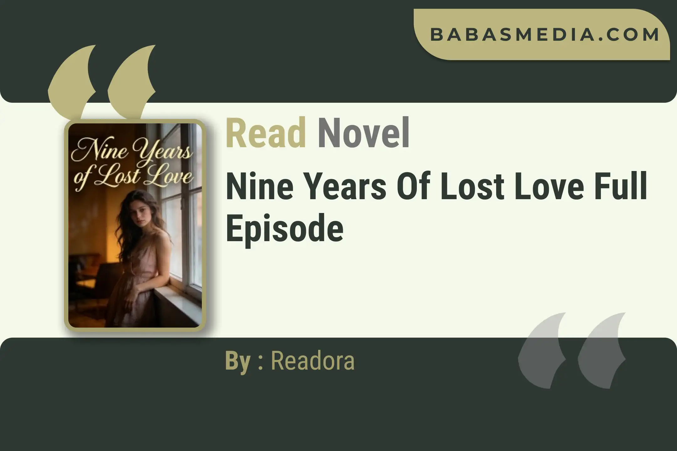 Nine Years of Lost Love Novel By Readora Read Reviews