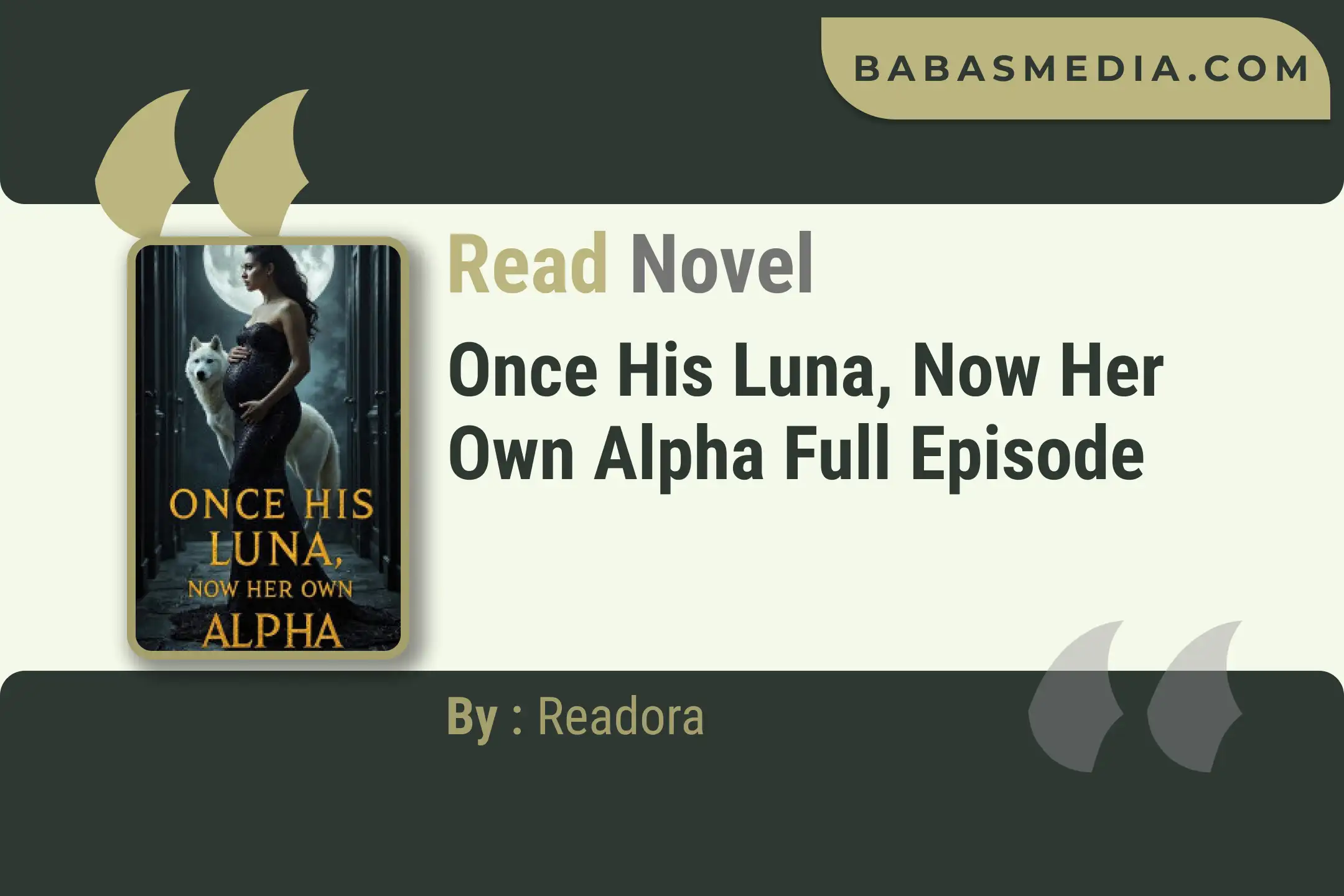 Once His Luna, Now Her Own Alpha Novel By Readora Read Reviews