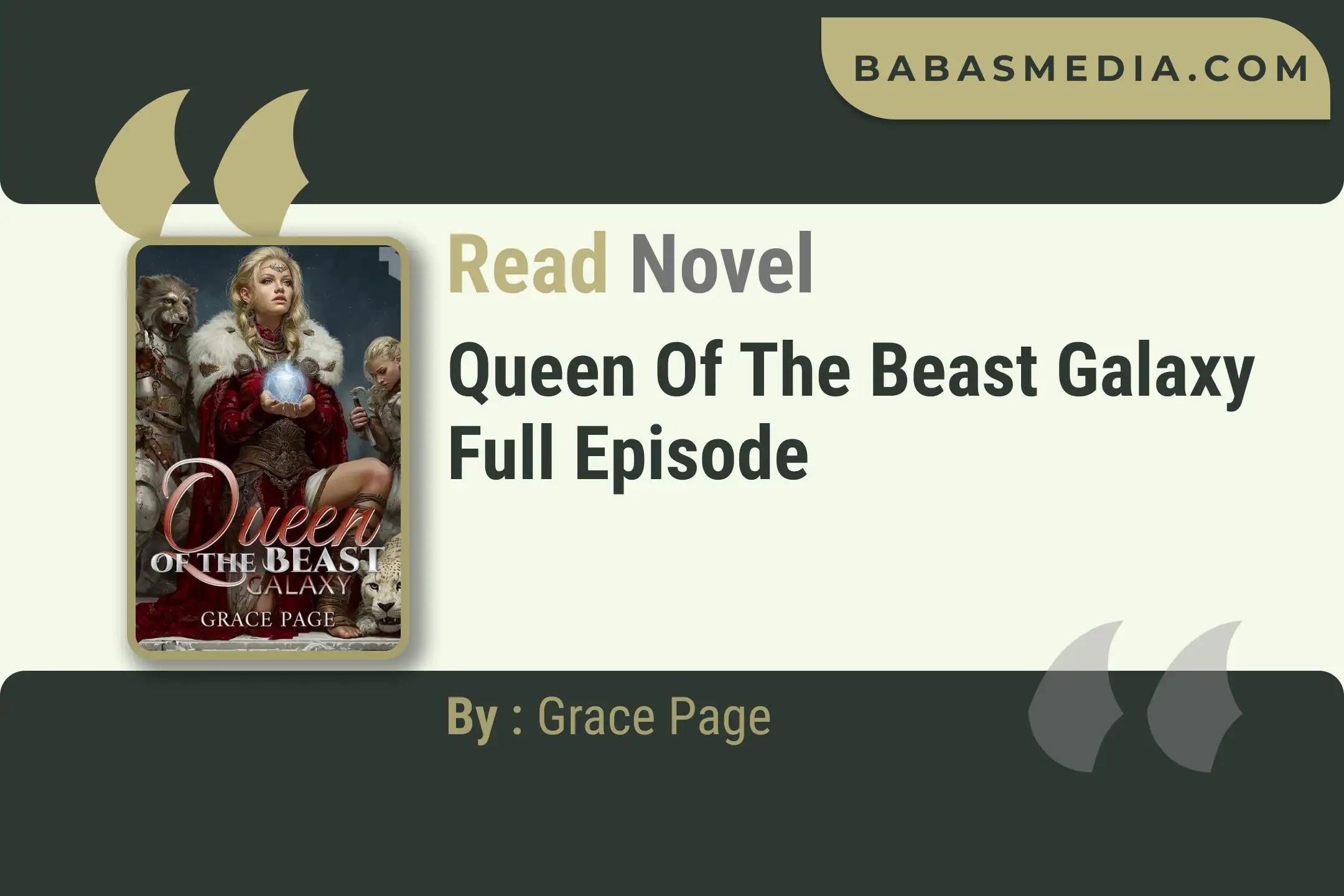 Queen of the Beast Galaxy Novel By Grace Page Read Reviews