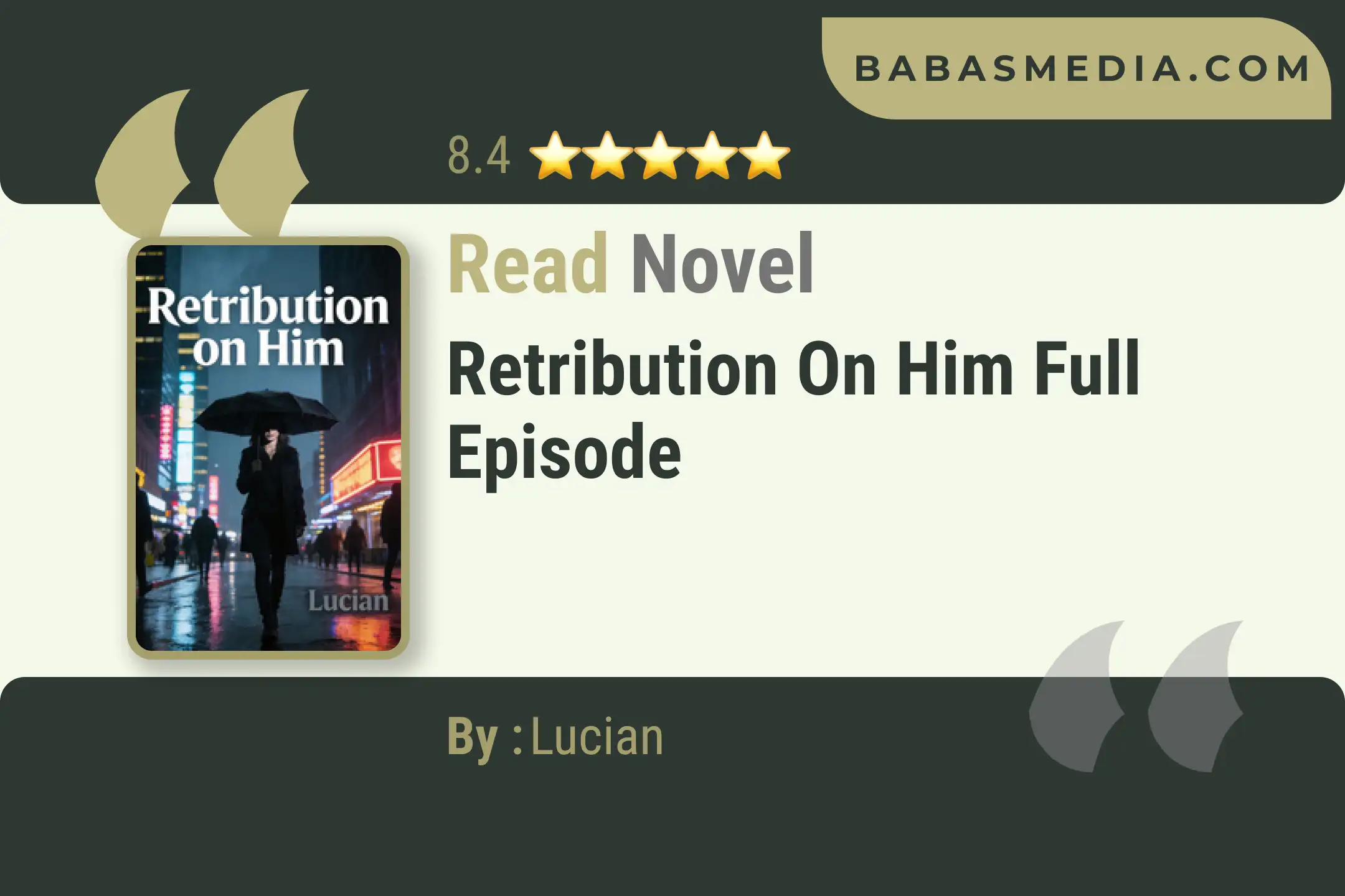 Retribution on Him Novel By Lucian Read Reviews