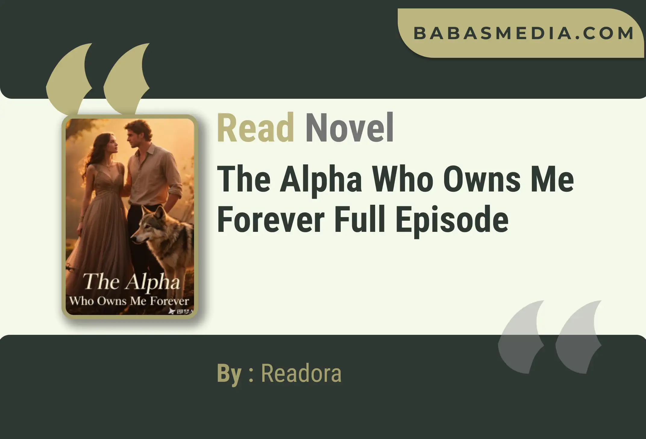 The Alpha Who Owns Me Forever Novel By Readora Read Reviews