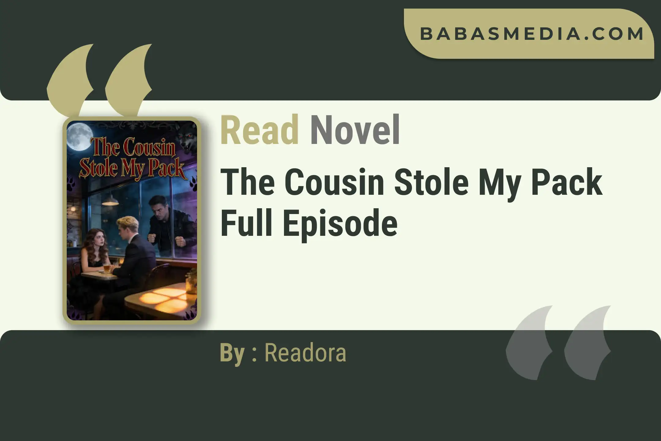 The Cousin Stole My Pack Novel By Readora Read Reviews