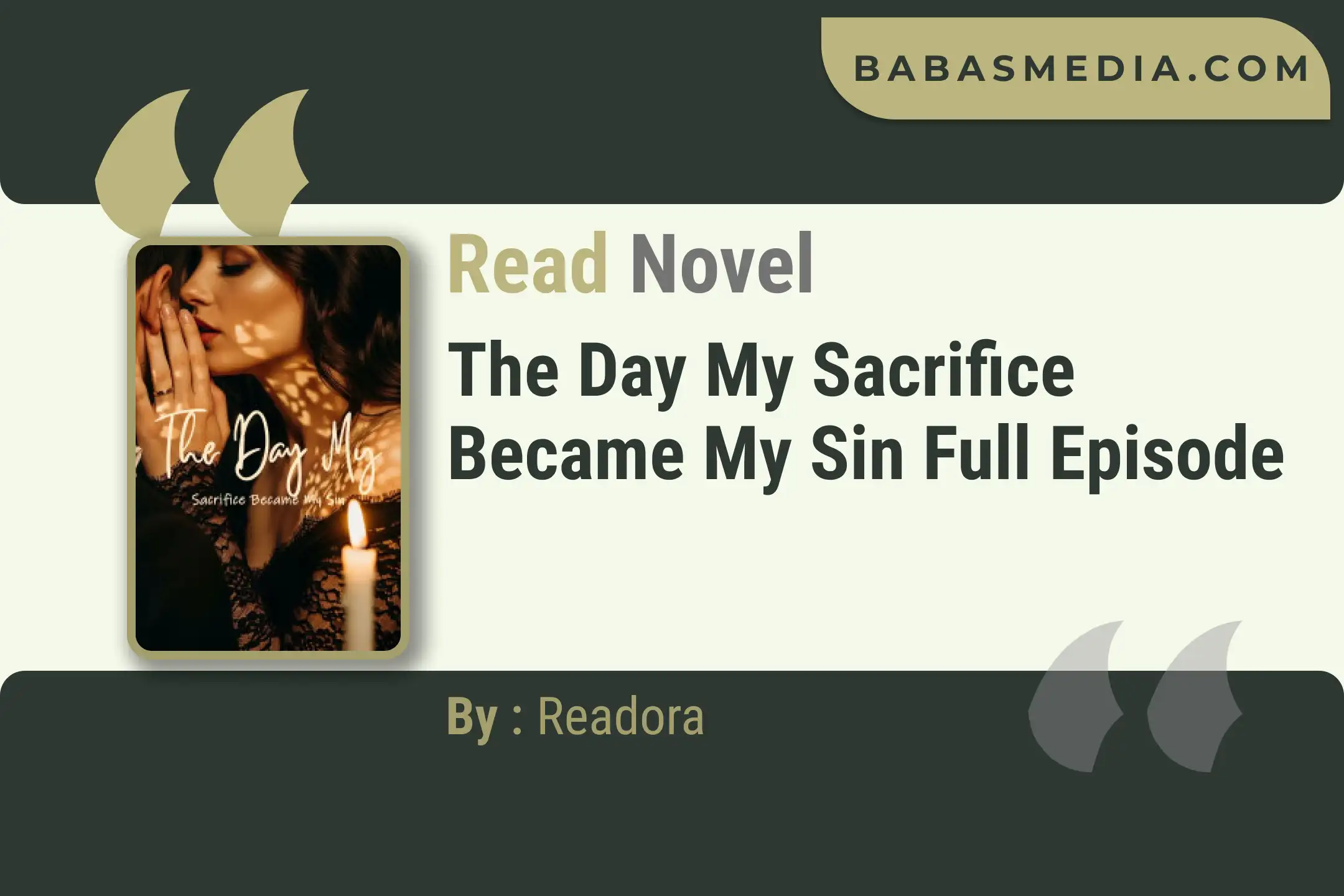 The Day My Sacrifice Became My Sin Novel By Readora Read Reviews