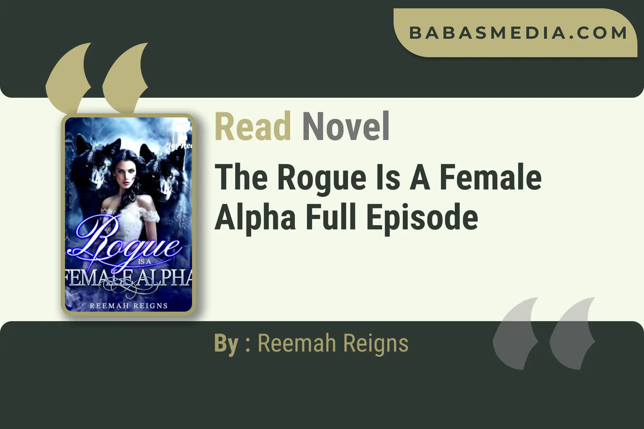 The Rogue Is A Female Alpha Novel By Reemah Reigns Read Reviews