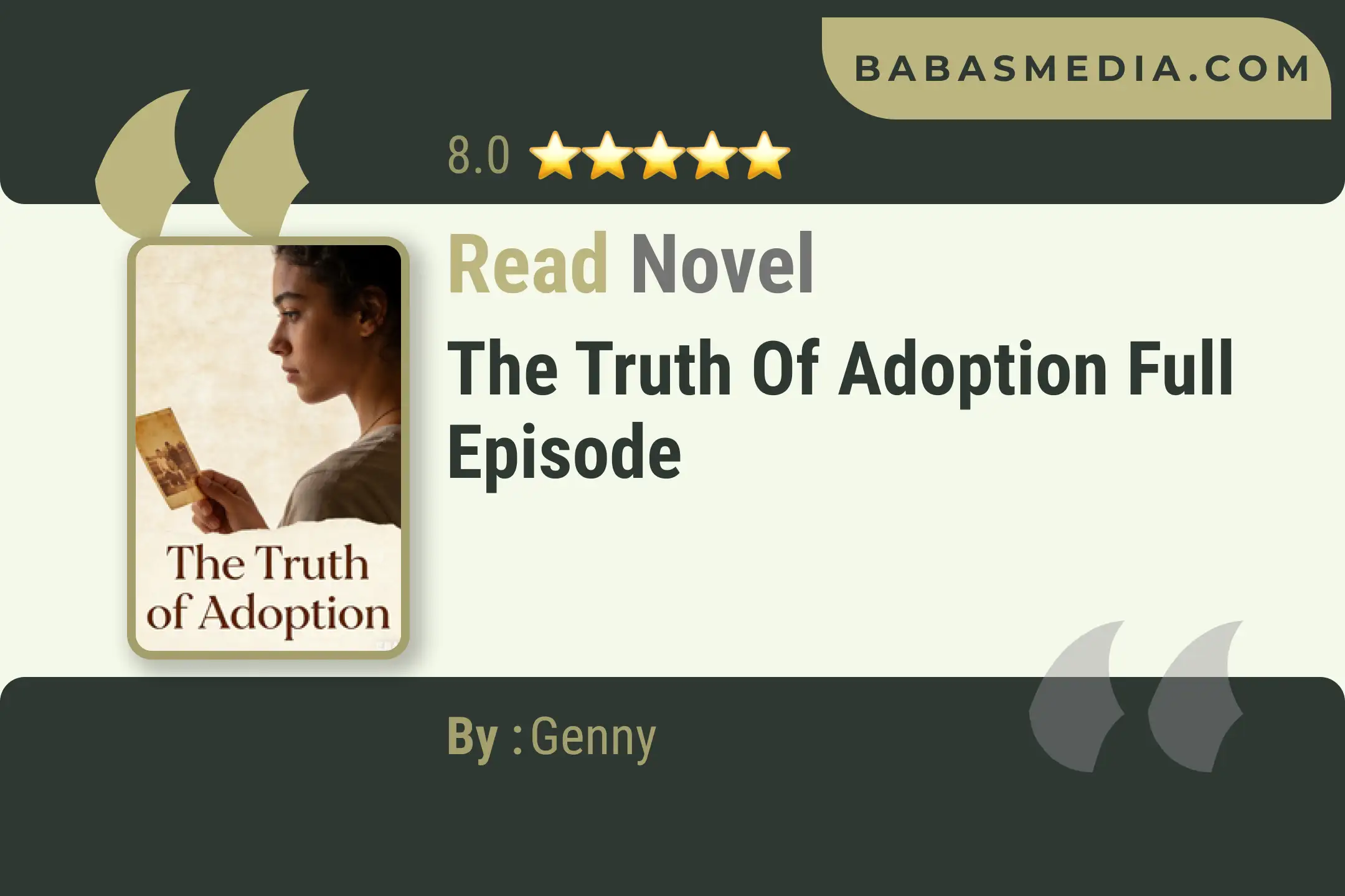 The Truth of Adoption Novel By Genny Read Reviews