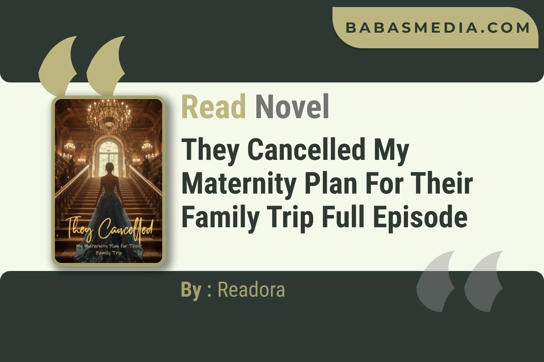 They Cancelled My Maternity Plan for Their Family Trip Novel By Readora Read Reviews