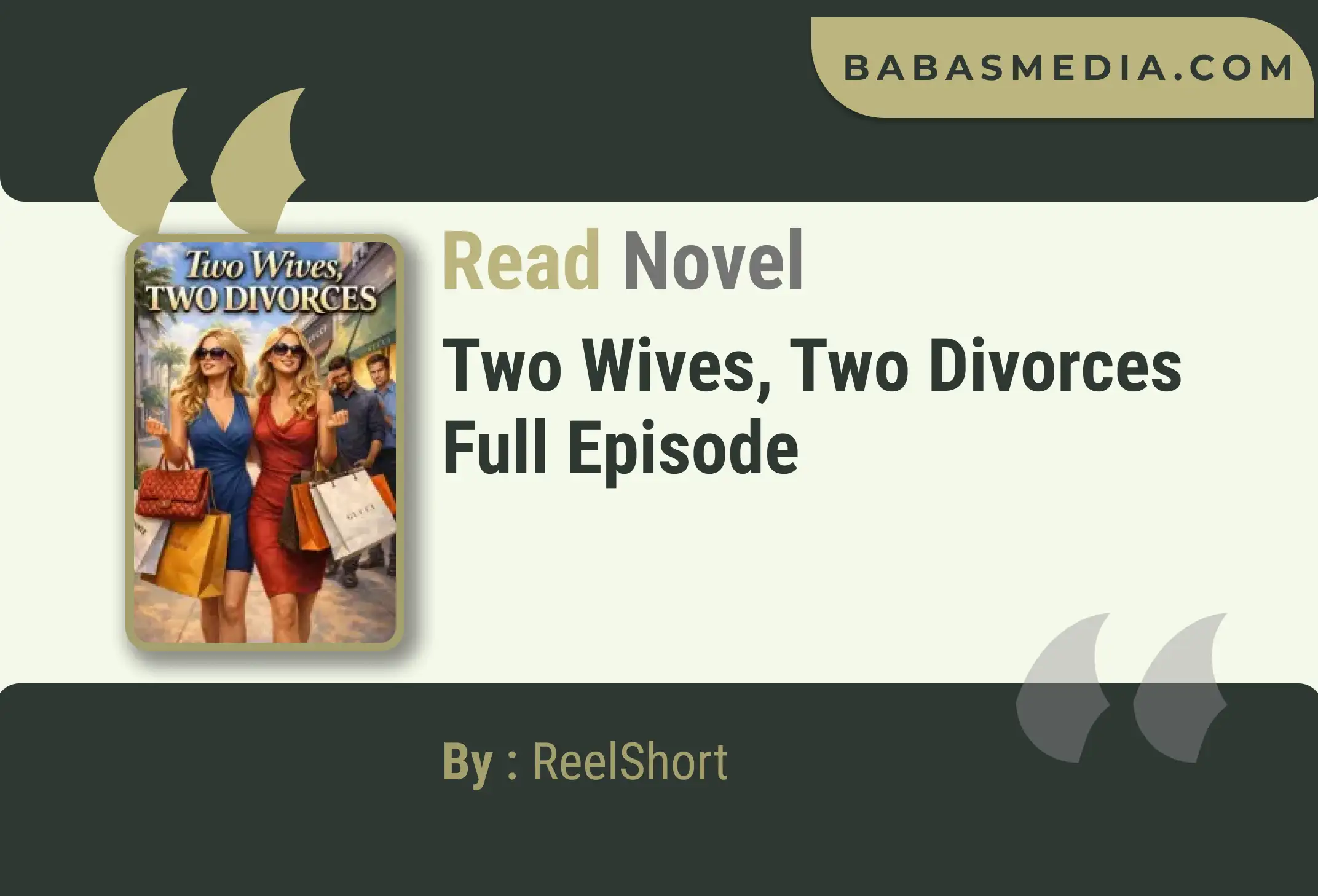 Two Wives, Two Divorces Novel By ReelShort Read Reviews