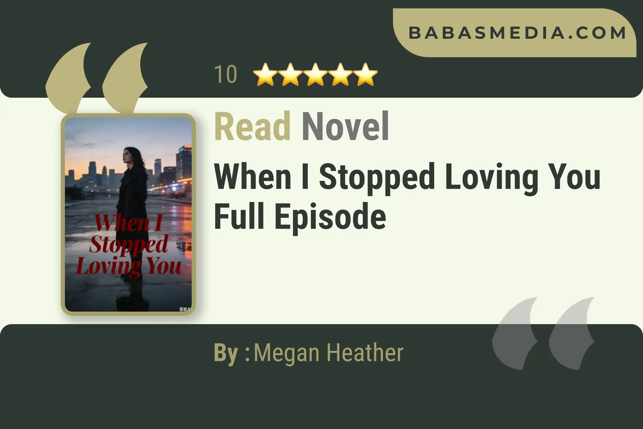When I Stopped Loving You Novel By Megan Heather Read Reviews