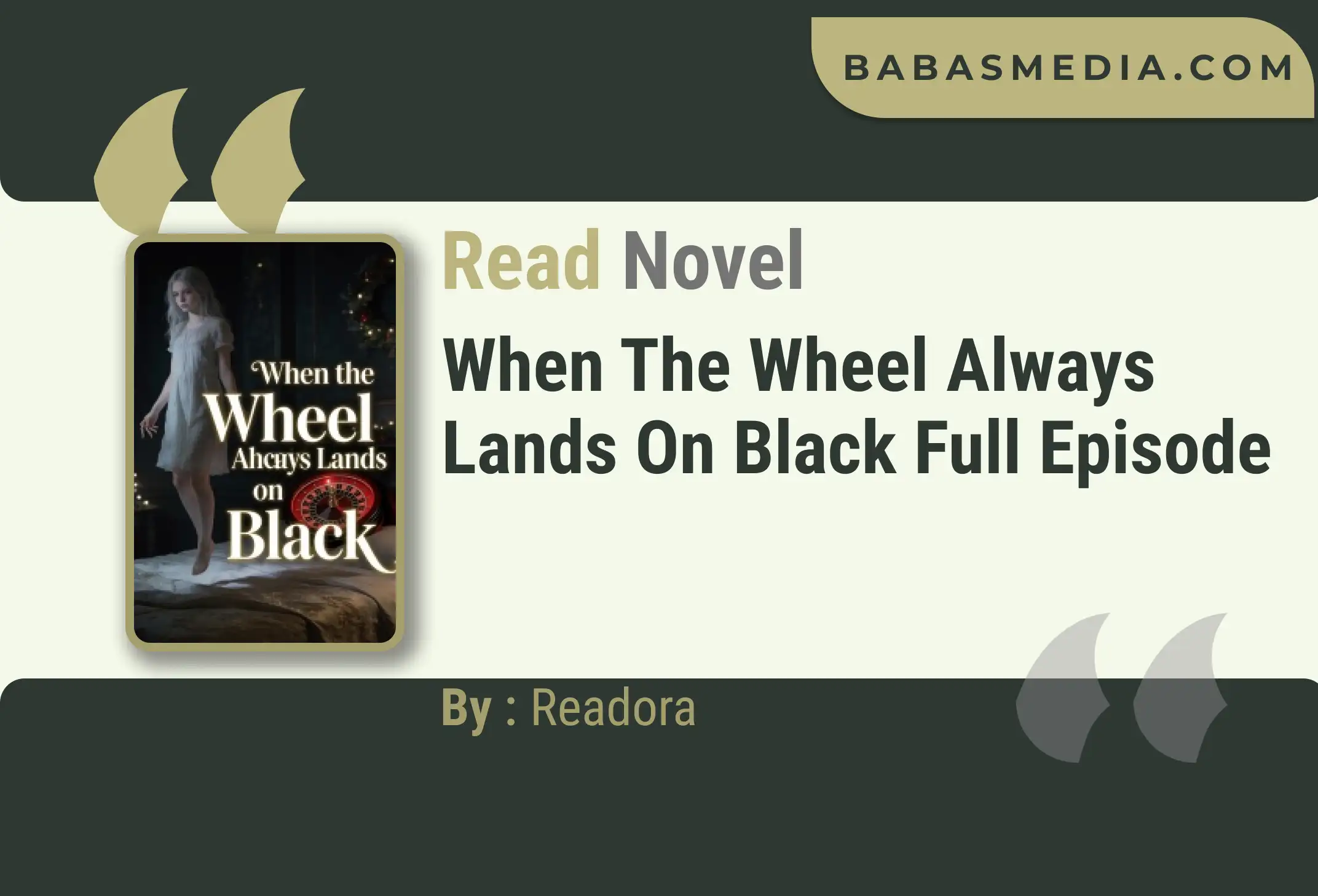 When the Wheel Always Lands on Black Novel By Readora Read Reviews