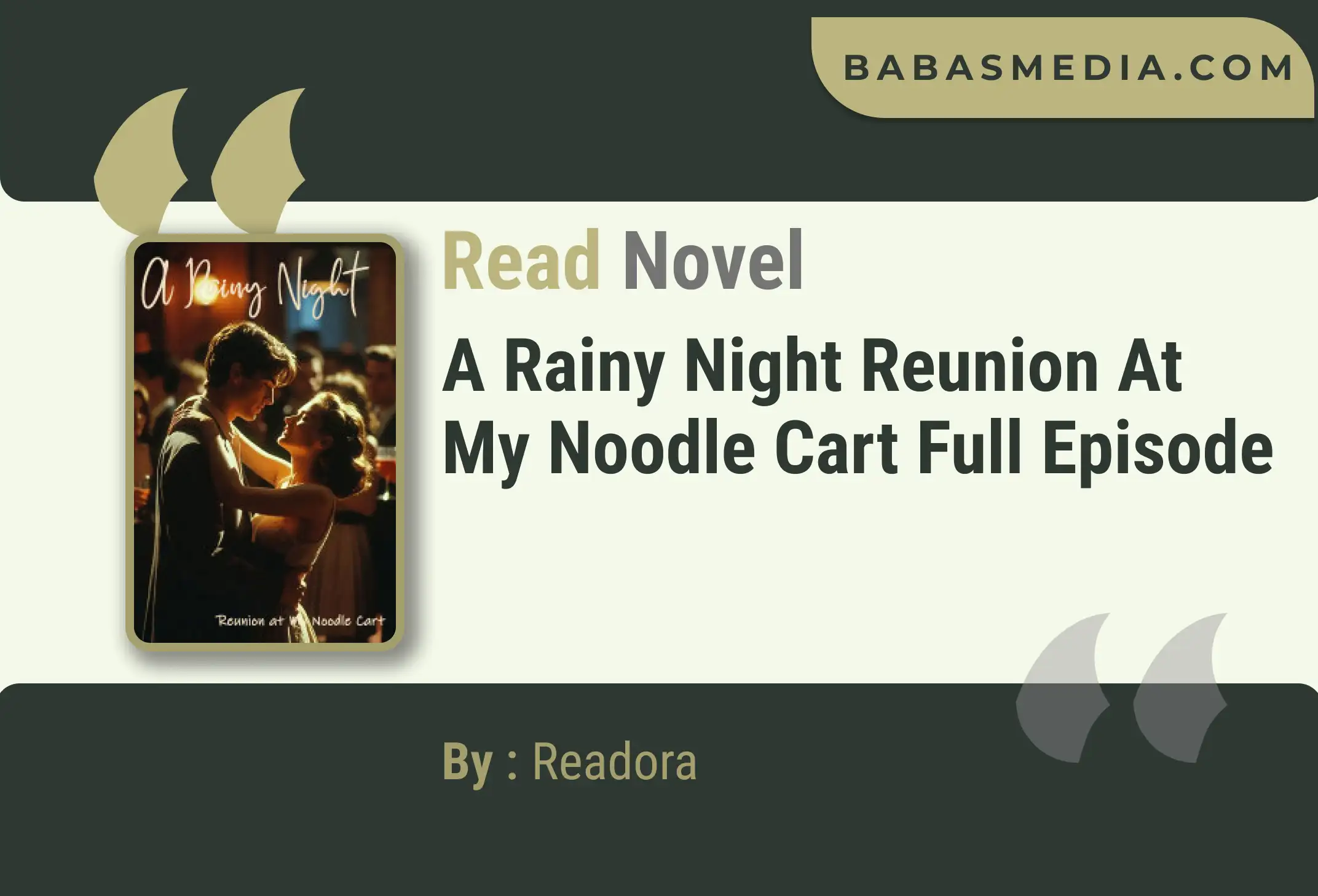 A Rainy Night Reunion at My Noodle Cart Novel By Readora Read Reviews