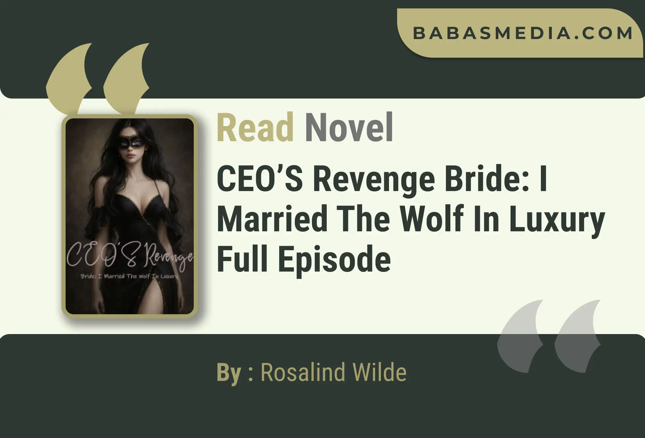 CEO’S Revenge Bride: I Married The Wolf In Luxury Novel By Rosalind Wilde Read Reviews