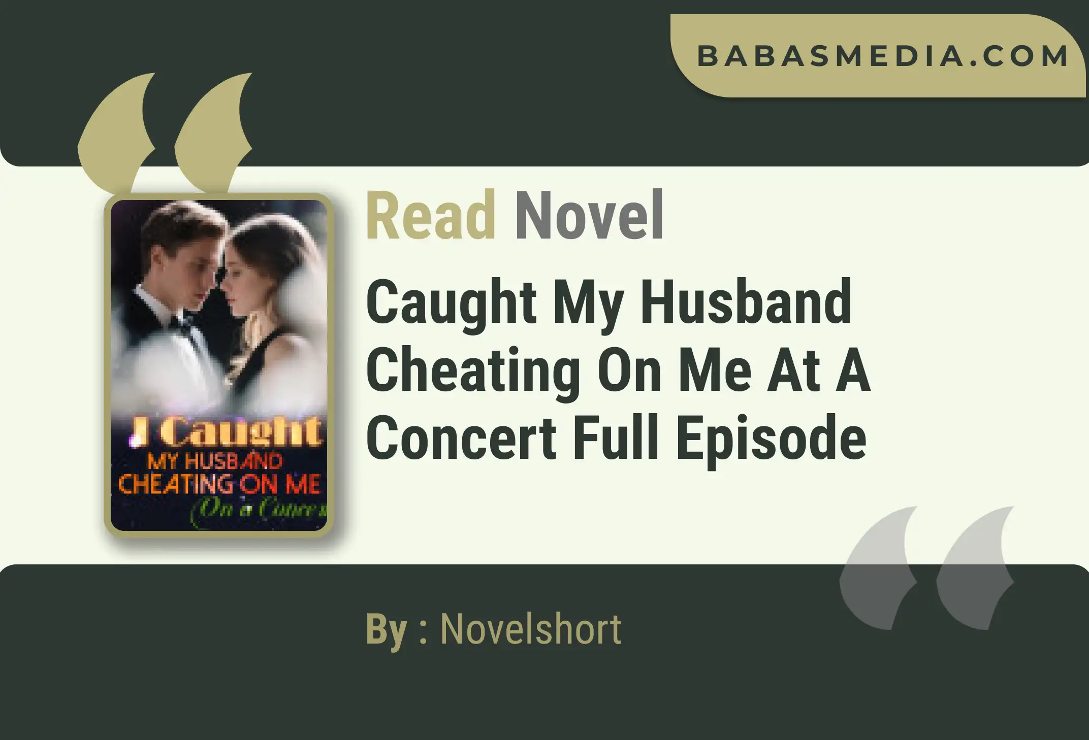 Caught My Husband Cheating on Me at a Concert Novel By Novelshort Read Reviews