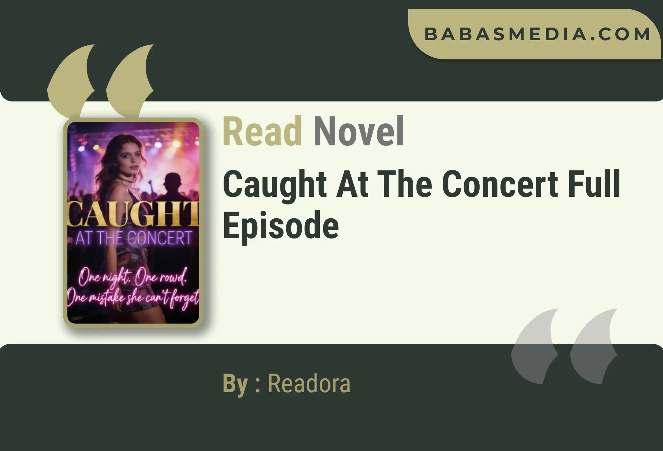 Caught at the Concert Novel By Readora Read Reviews