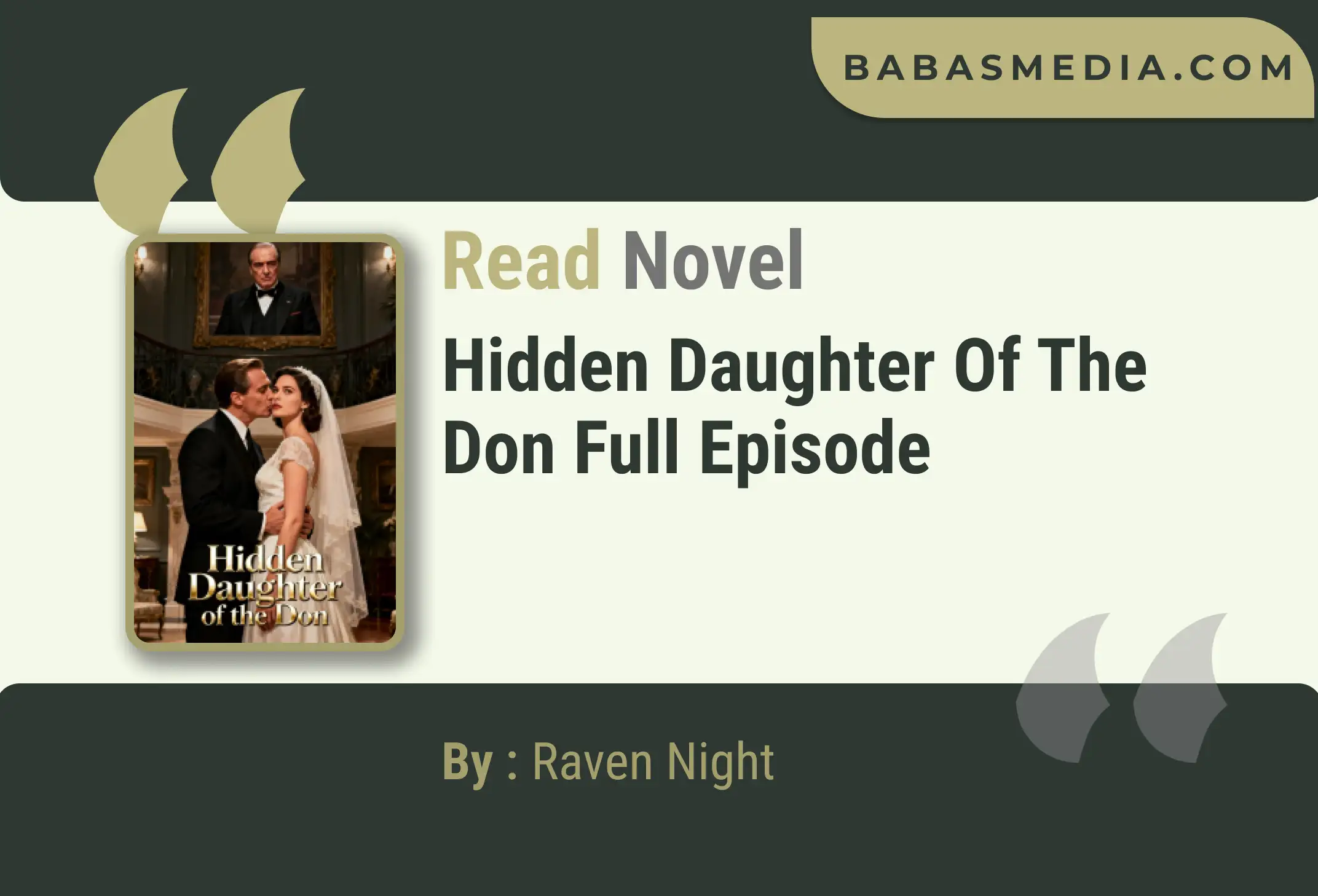 Hidden Daughter of the Don Novel By Raven Night Read Reviews