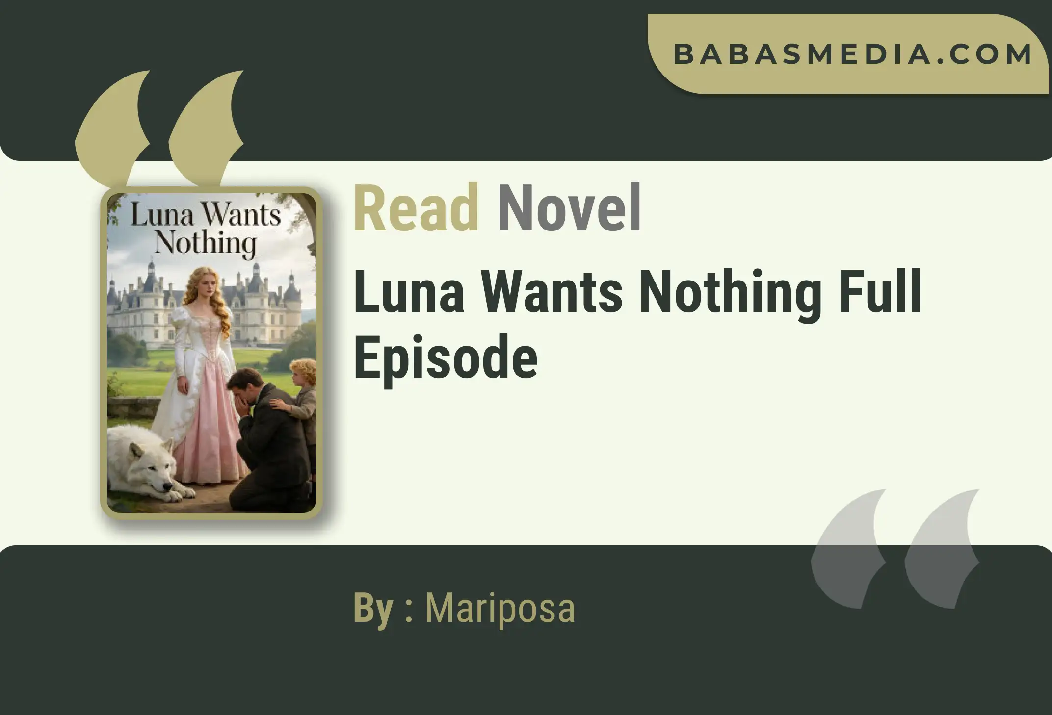 Luna Wants Nothing Novel By Mariposa Read Reviews