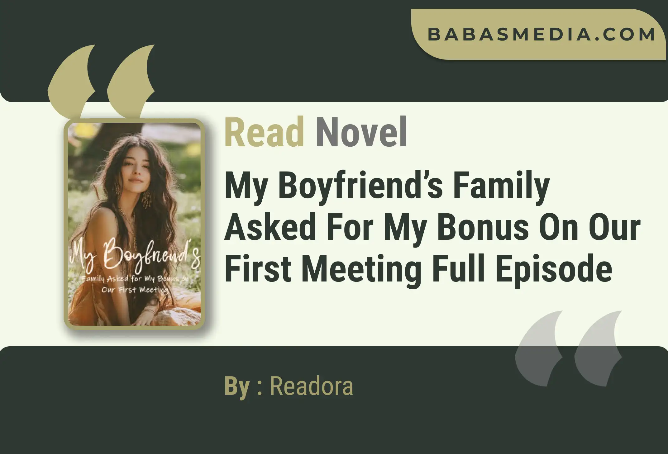 My Boyfriend’s Family Asked for My Bonus on Our First Meeting Novel By Readora Read Reviews