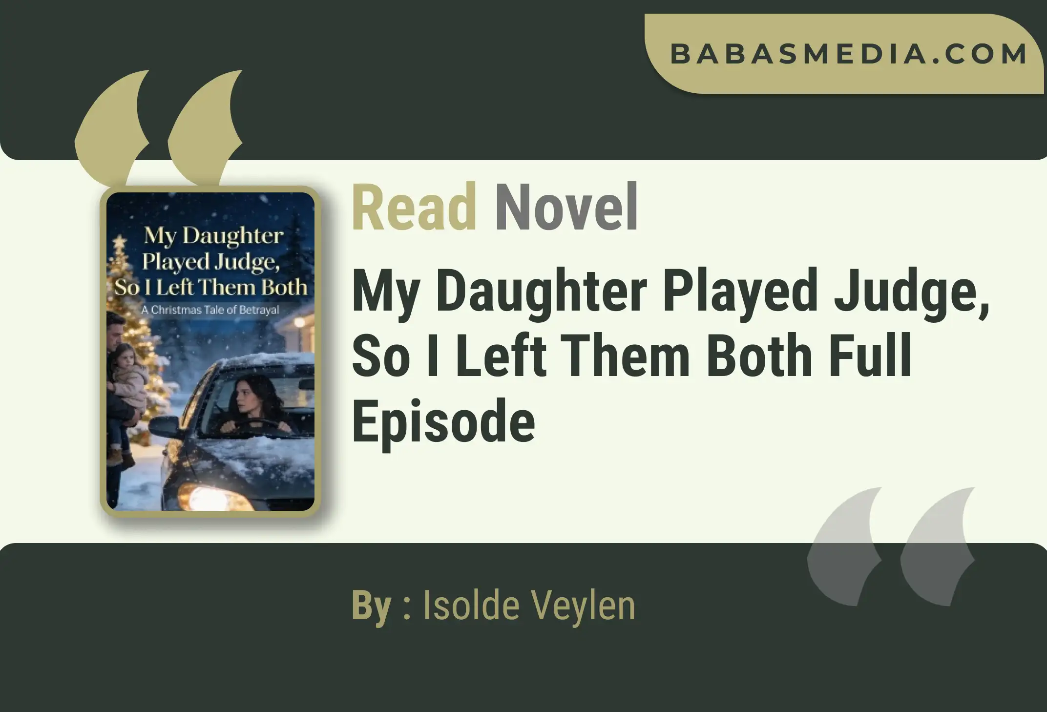 My Daughter Played Judge, So I Left Them Both Novel By Isolde Veylen Read Reviews
