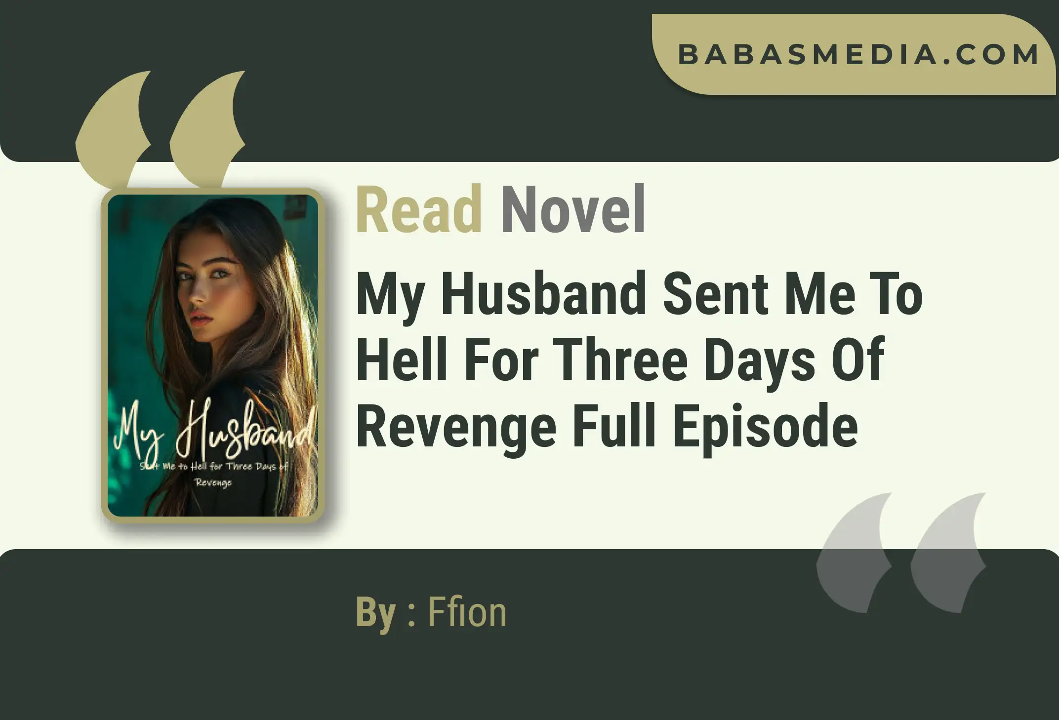My Husband Sent Me to Hell for Three Days of Revenge Novel By Ffion Read Reviews