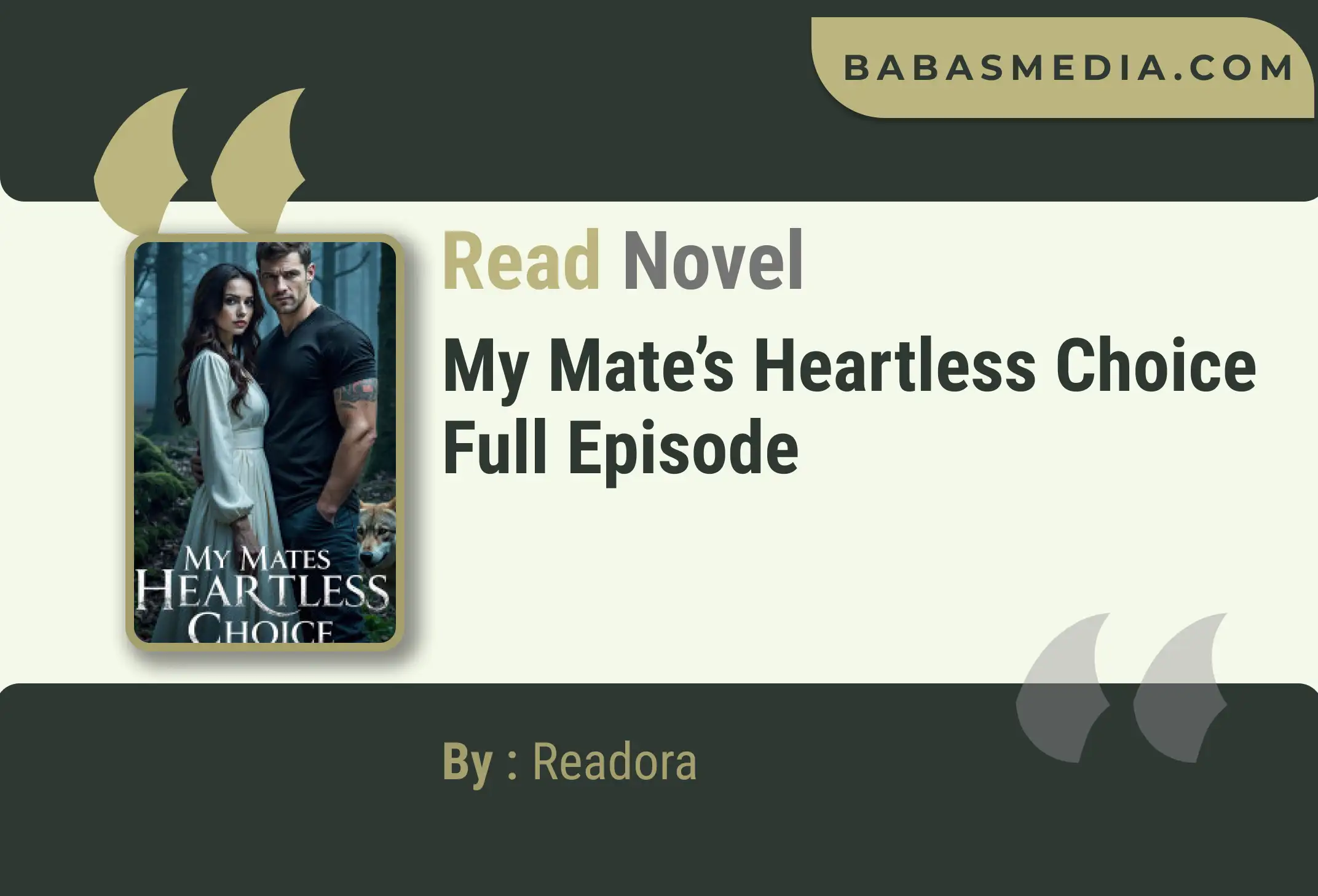 My Mate’s Heartless Choice Novel By Readora Read Reviews
