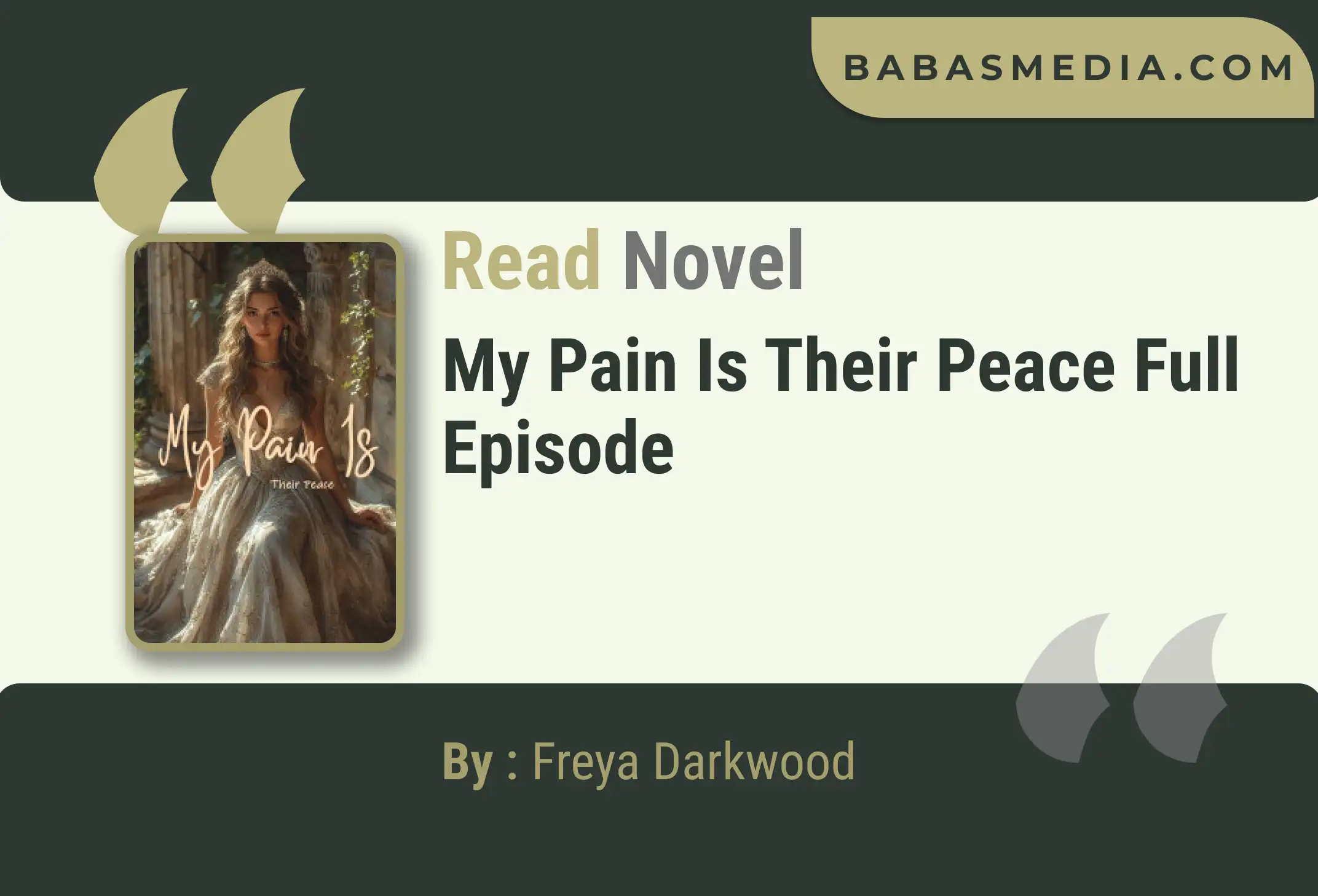 My Pain Is Their Peace Novel By Freya Darkwood Read Reviews