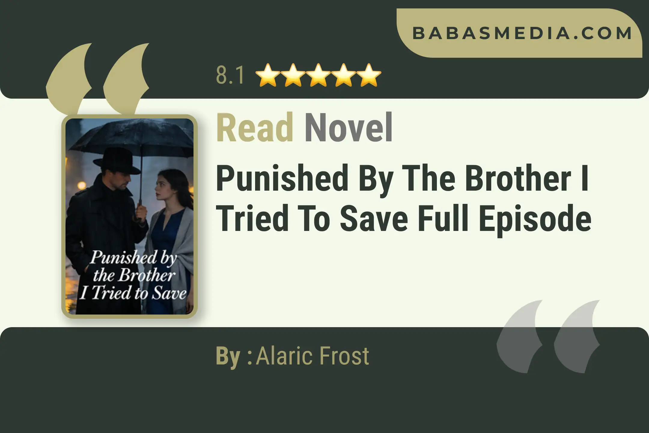 Punished by the Brother I Tried to Save Novel By Alaric Frost Read Reviews