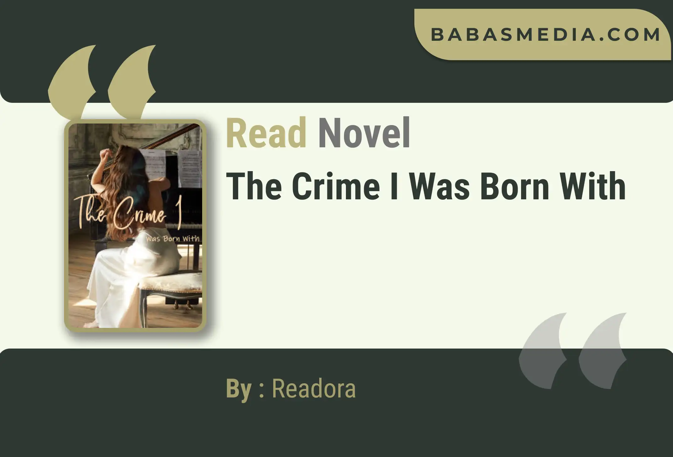 The Crime I Was Born With Novel By Readora Read Reviews