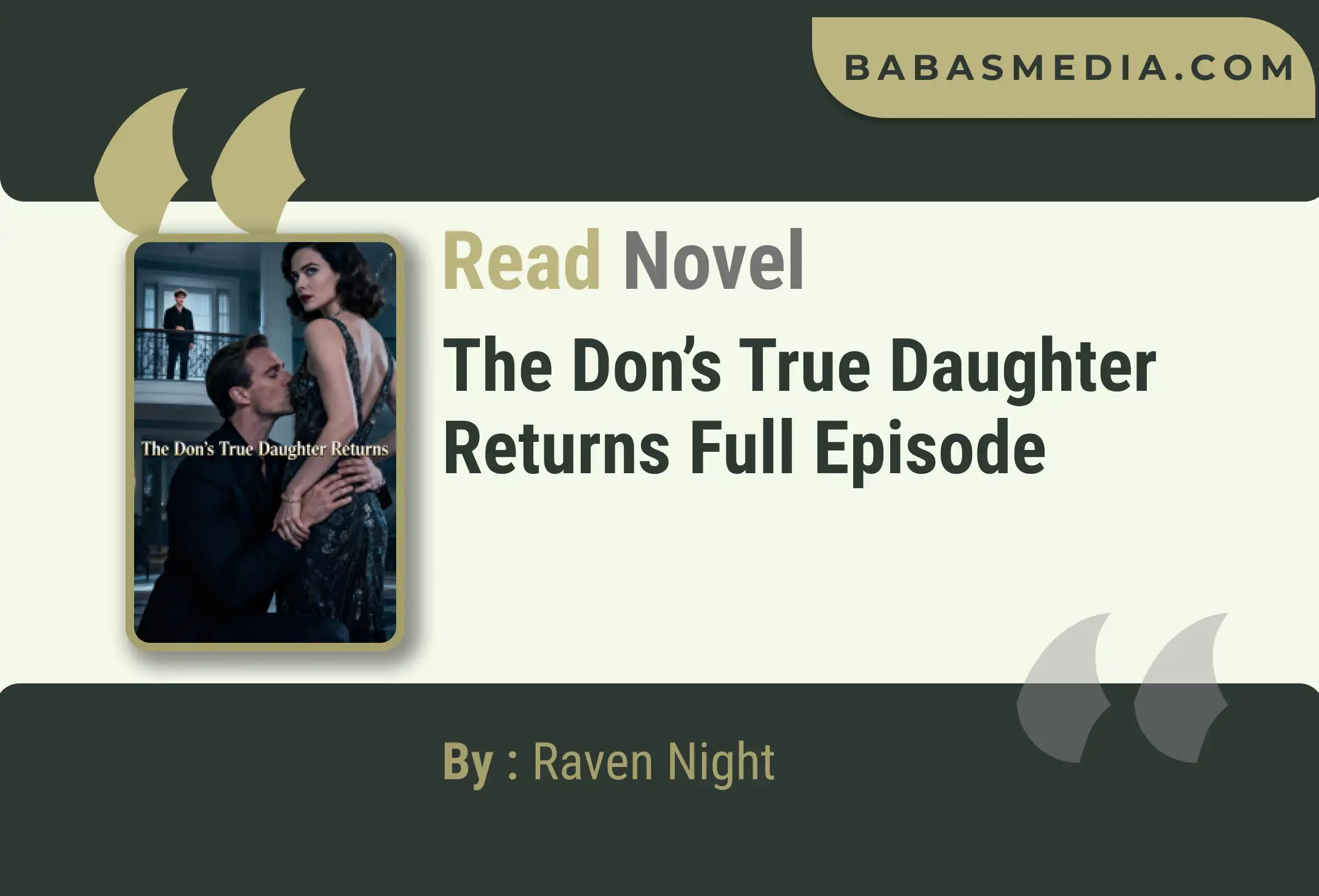The Don’s True Daughter Returns Novel By Raven Night Read Reviews