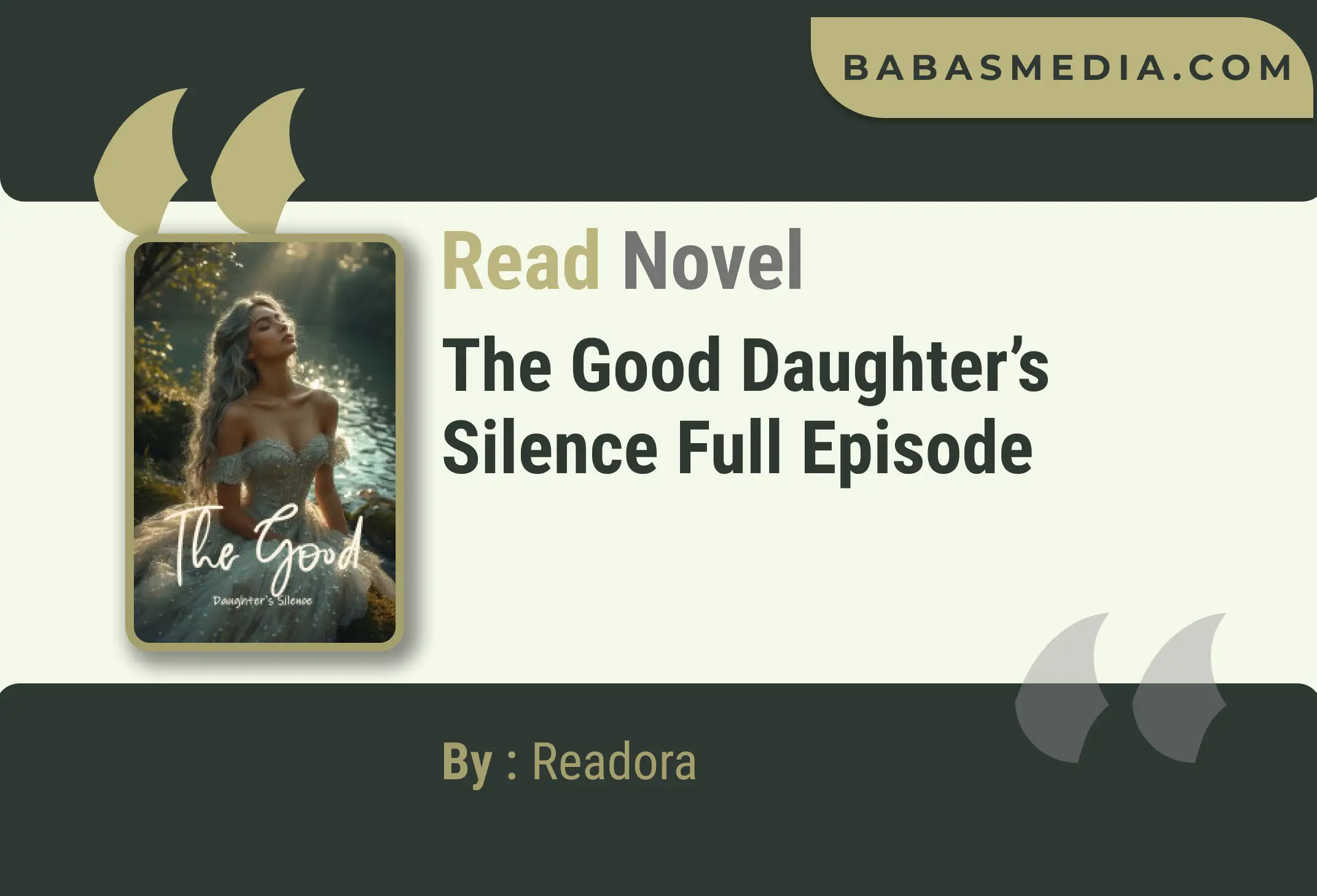 The Good Daughter’s Silence Novel By Readora Read Reviews
