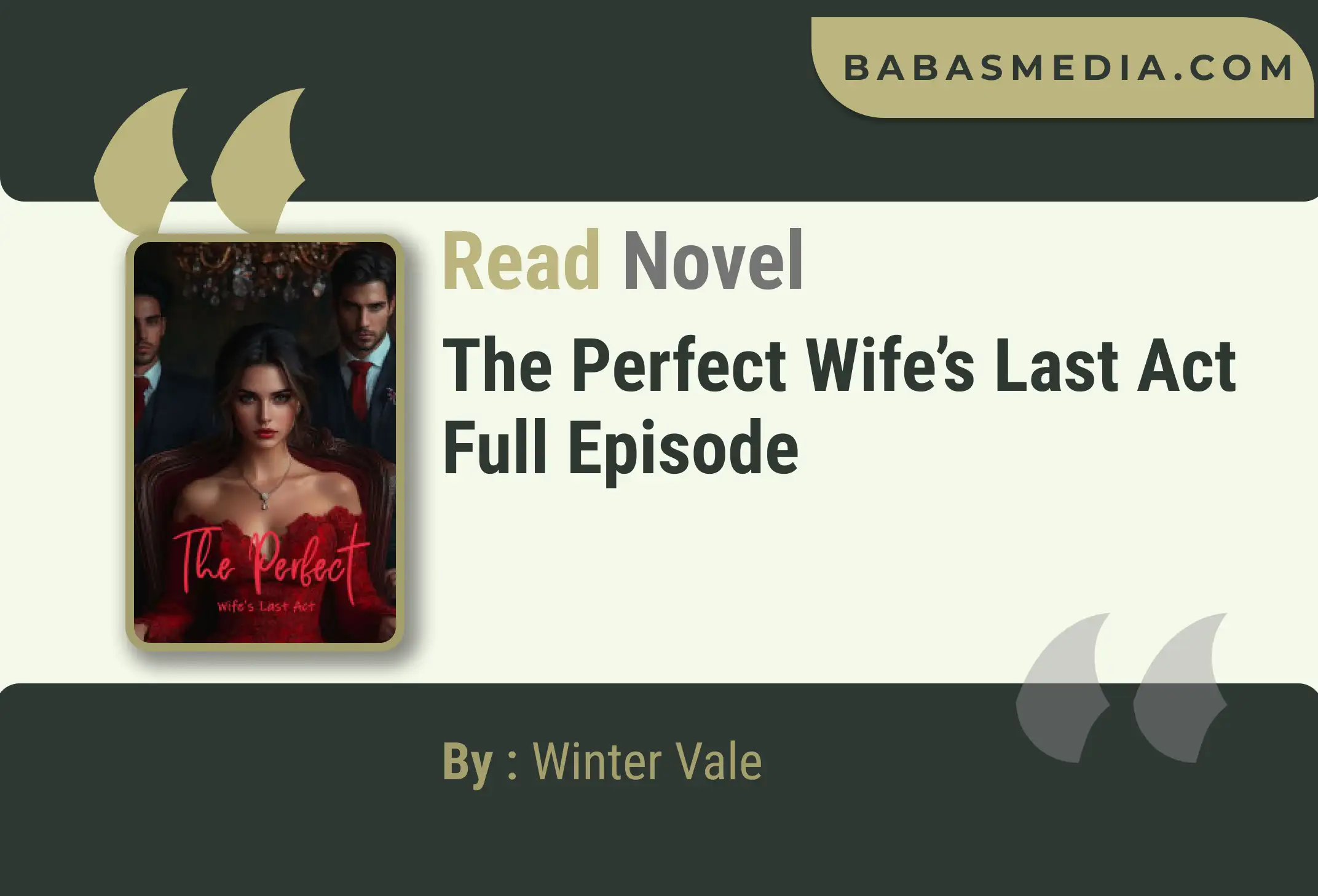 The Perfect Wife’s Last Act Novel By Winter Vale Read Reviews