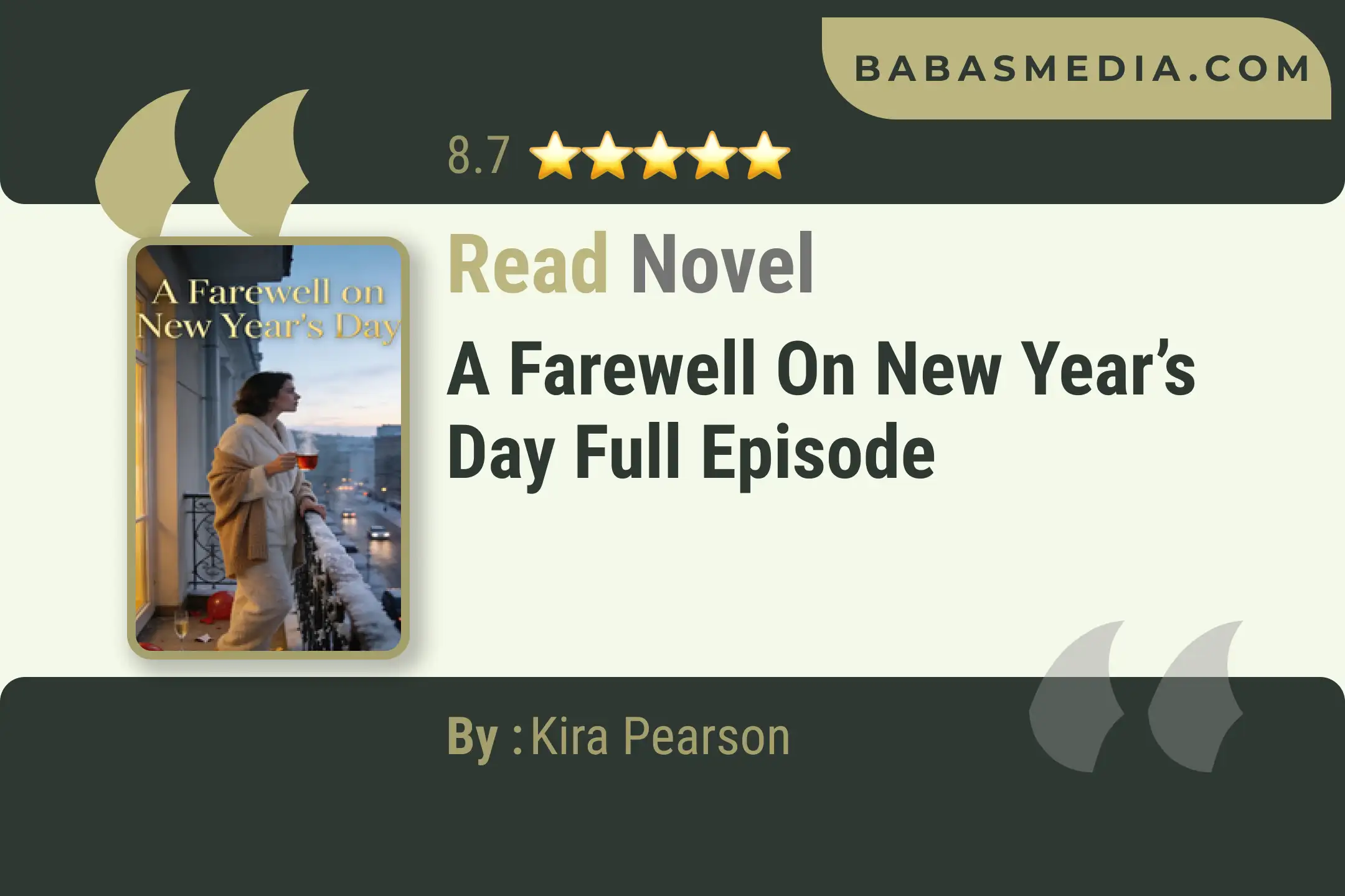 A Farewell on New Year’s Day Novel By Kira Pearson Read Reviews