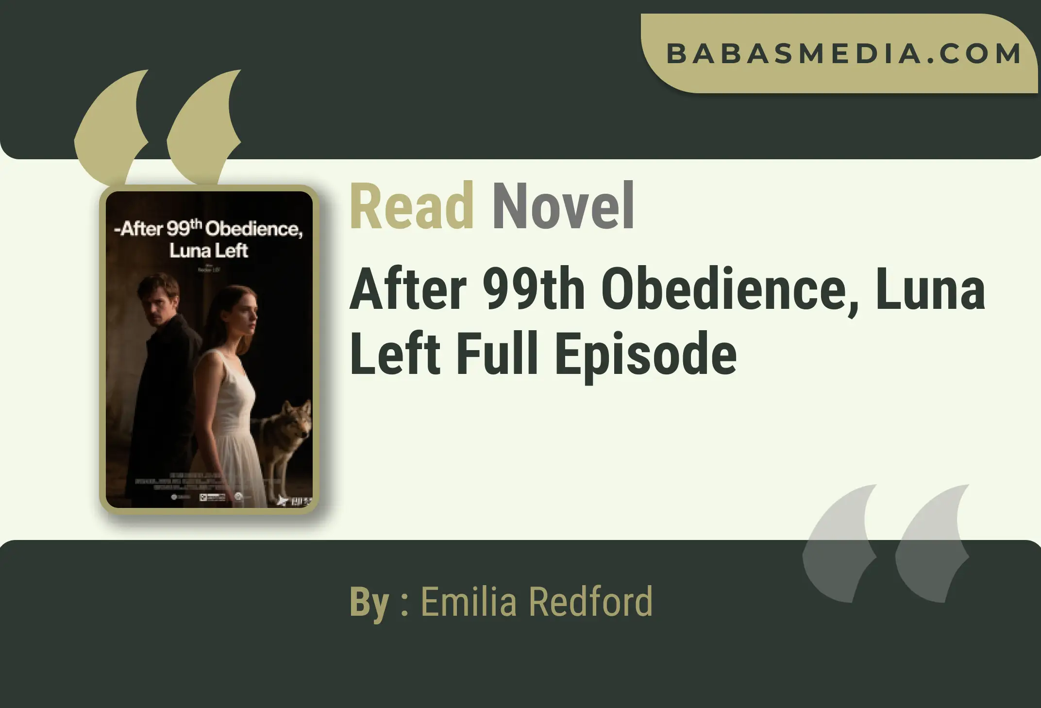 After 99th Obedience, Luna Left Novel By Emilia Redford Read Reviews