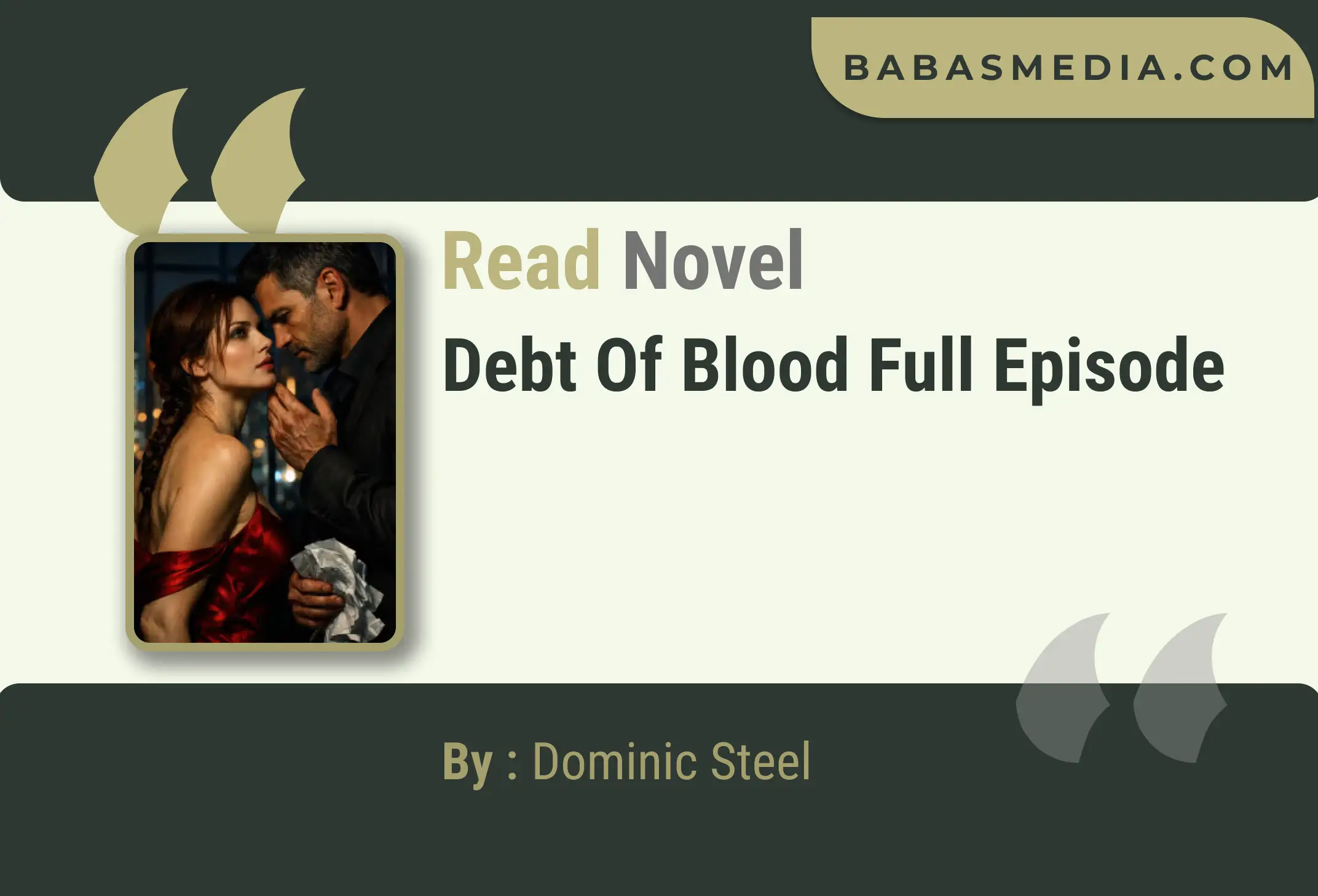 Debt of Blood Novel By Dominic Steel Read Reviews