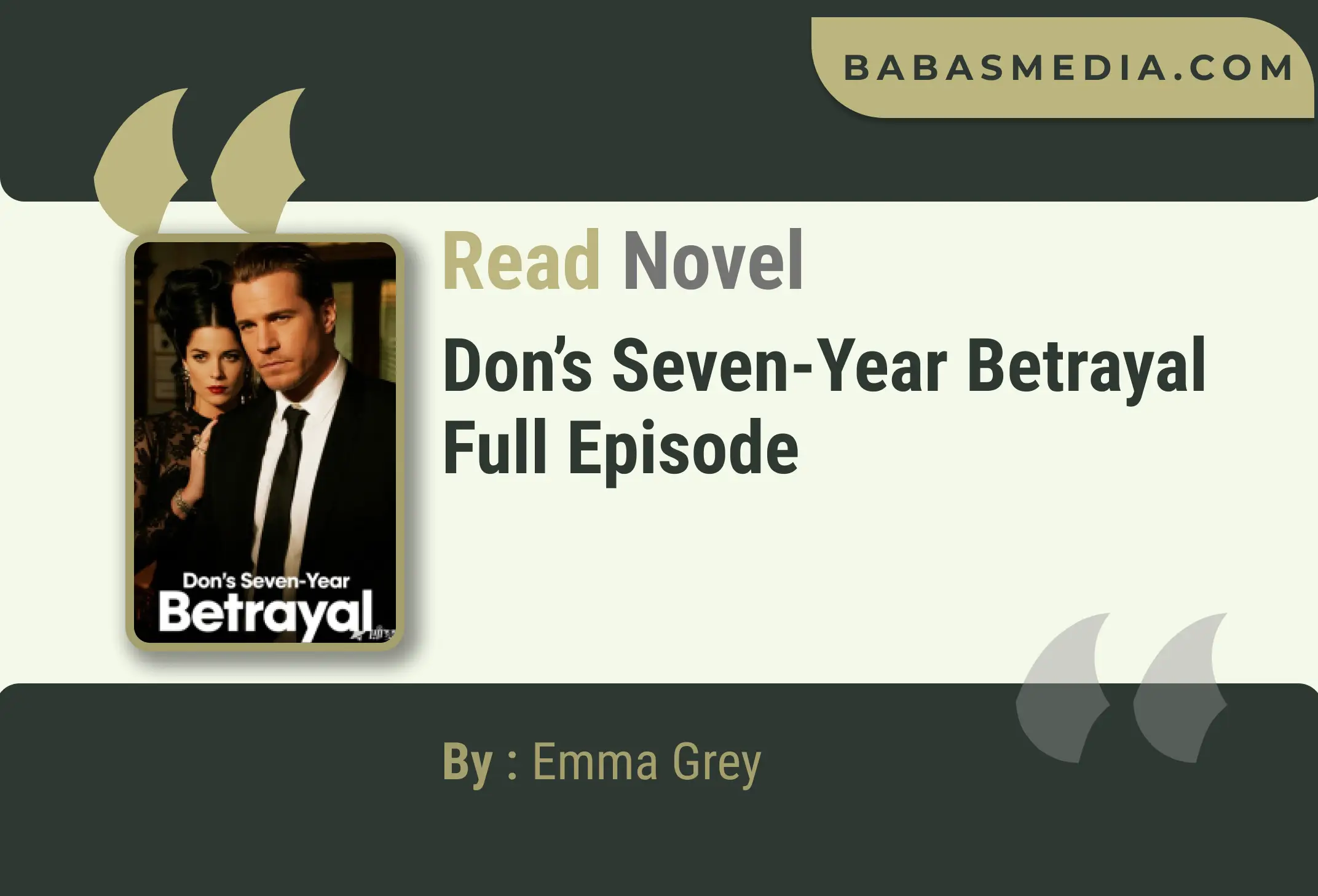 Don’s Seven-Year Betrayal Novel By Emma Grey Read Reviews