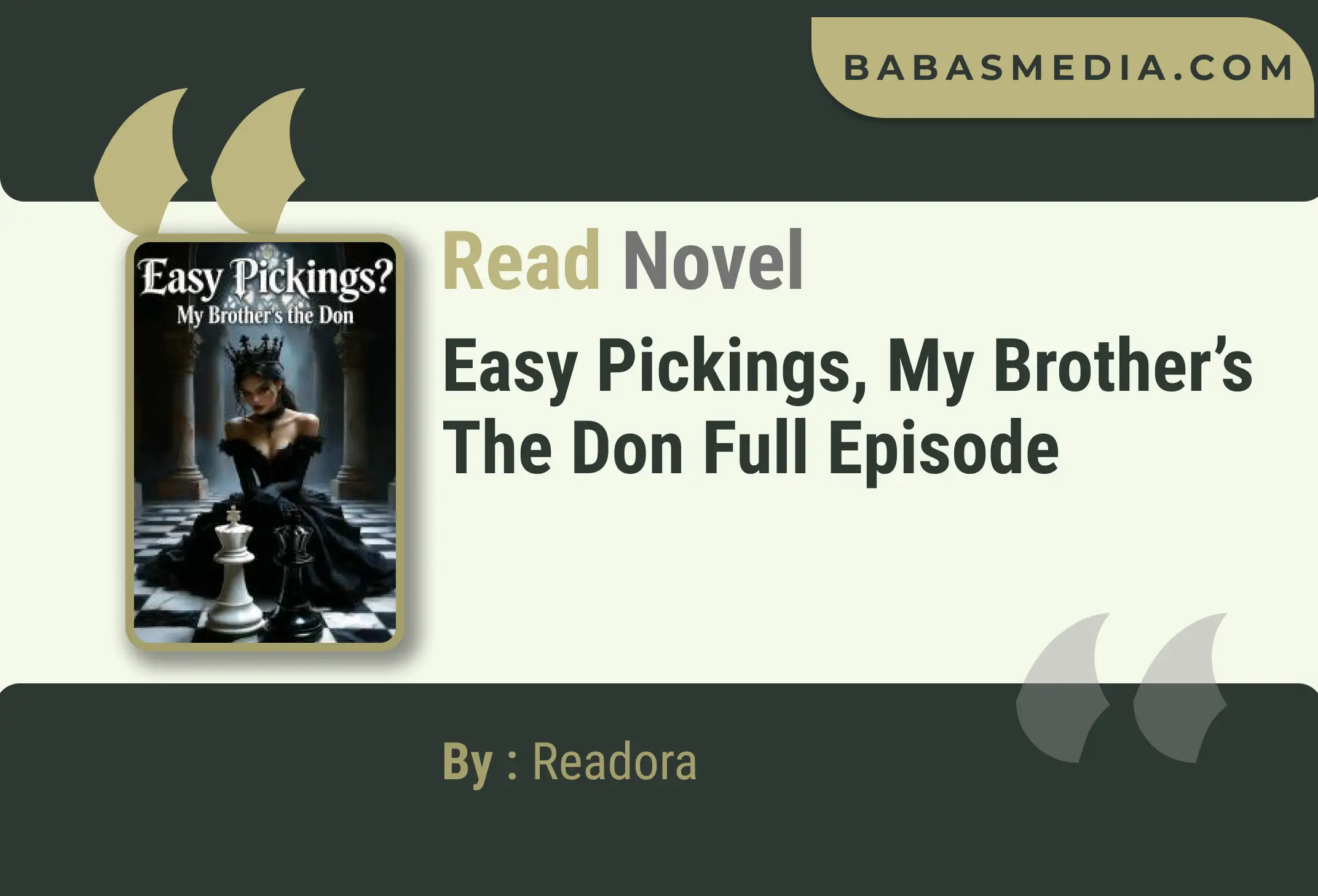 Easy Pickings, My Brother’s the Don Novel By Readora Read Reviews