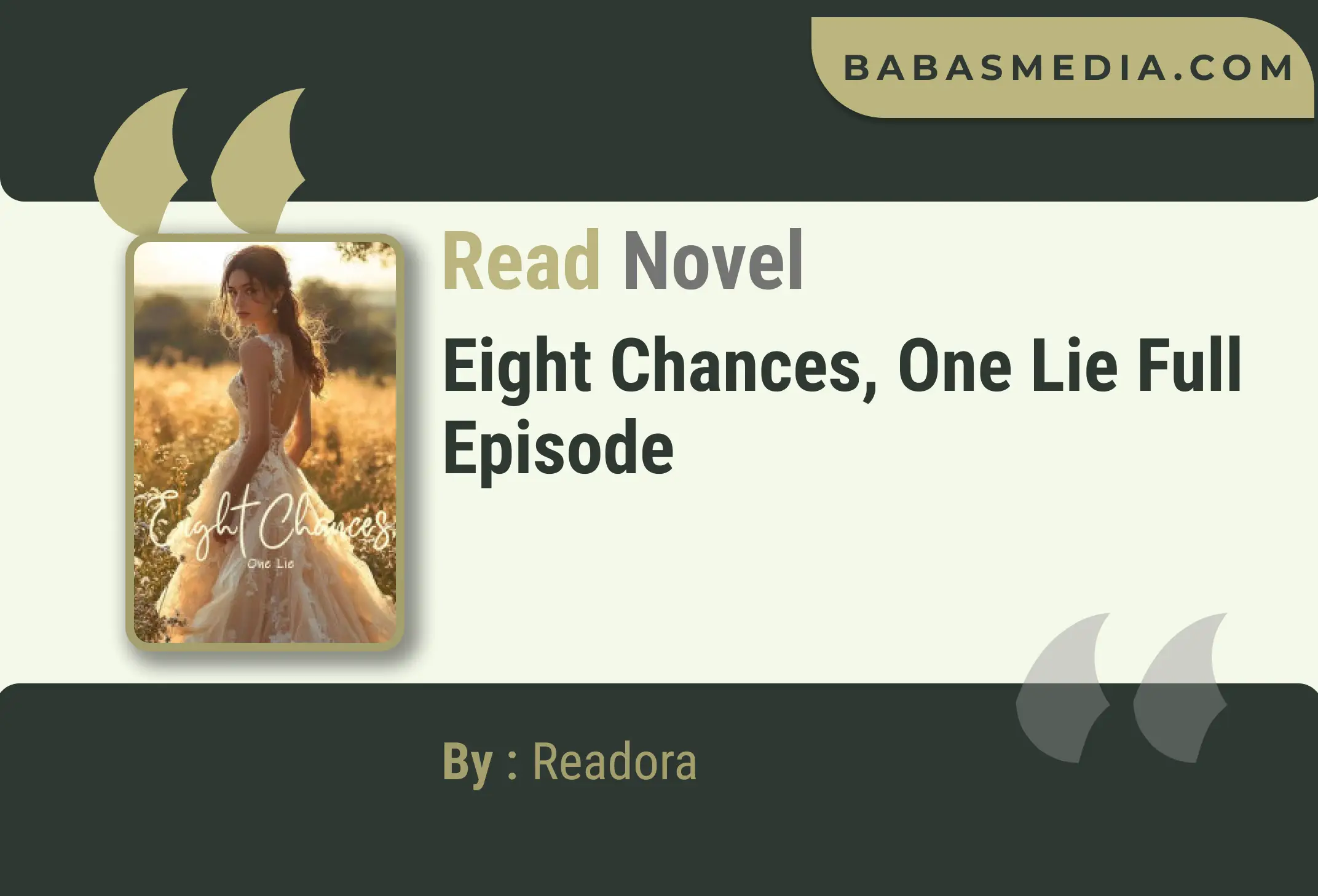 Eight Chances, One Lie Novel By Readora Read Reviews