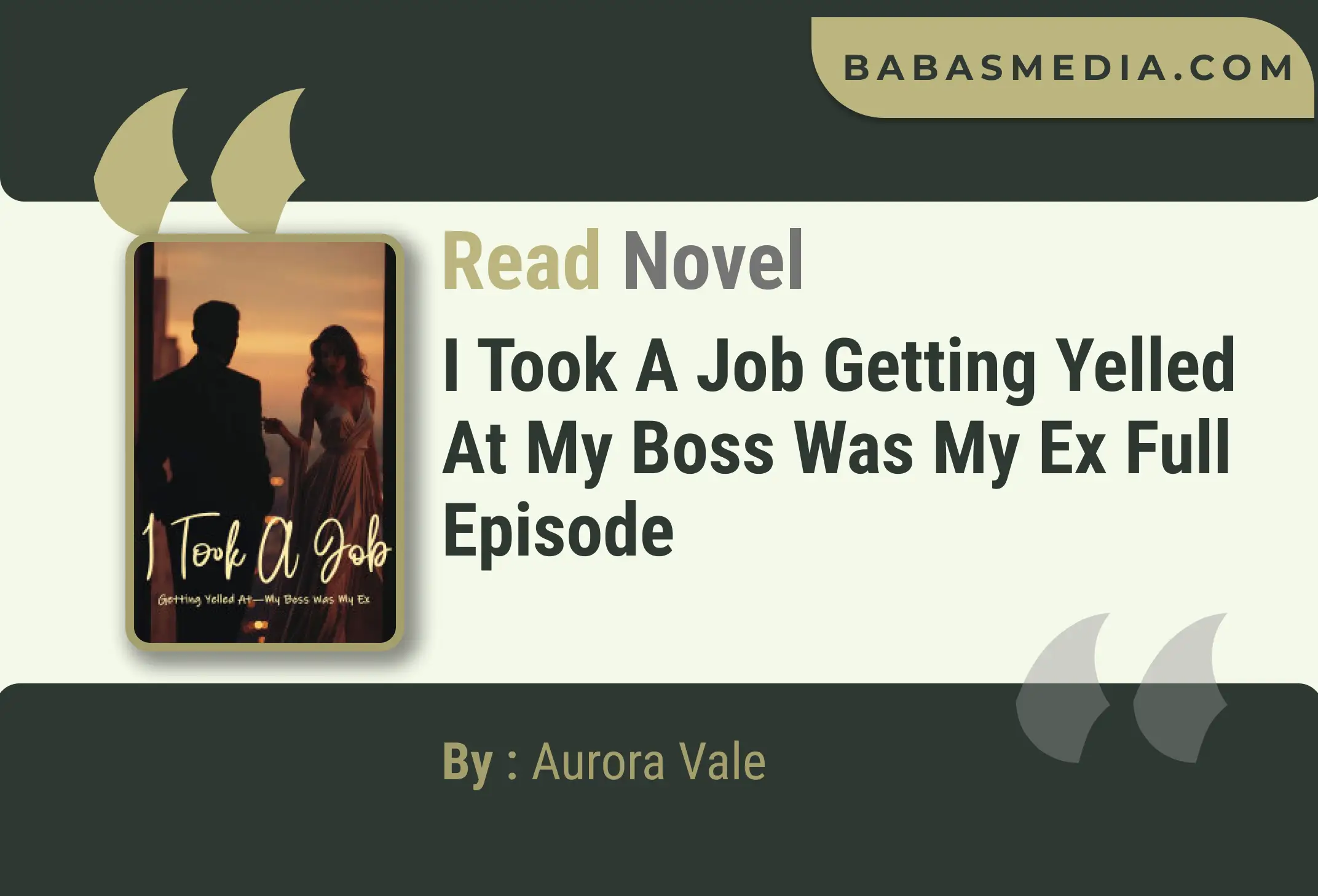 I Took A Job Getting Yelled At My Boss Was My Ex Novel By Aurora Vale Read Reviews