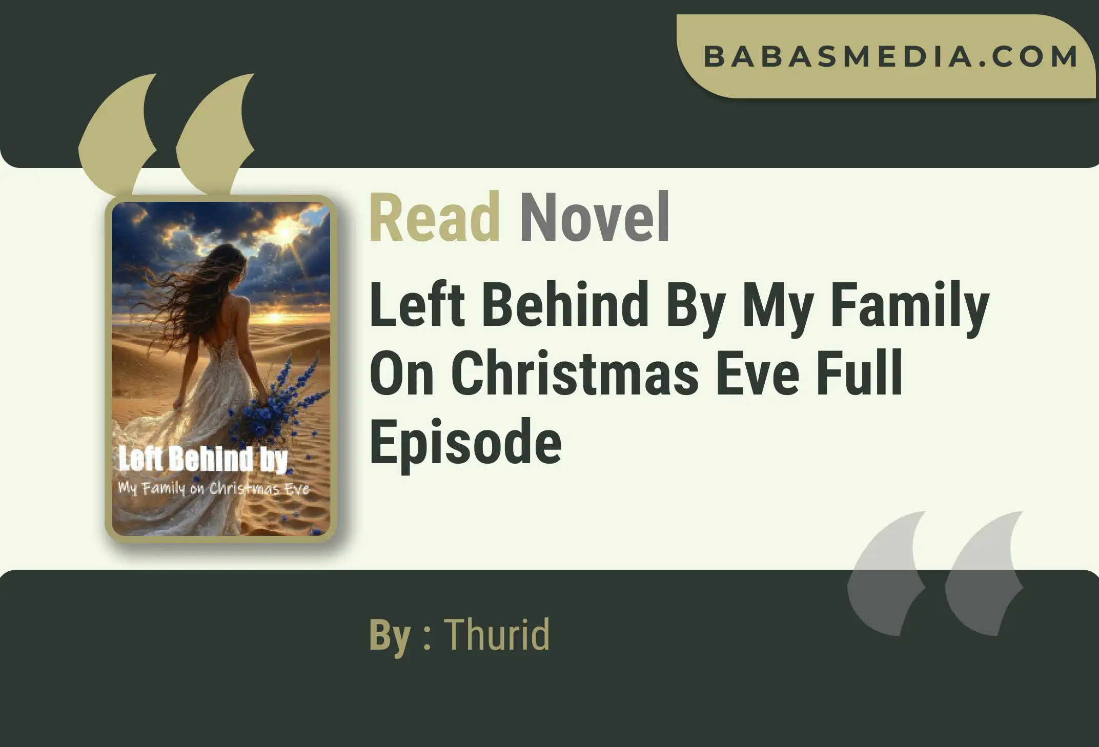 Left Behind by My Family on Christmas Eve Novel By Thurid Read Reviews