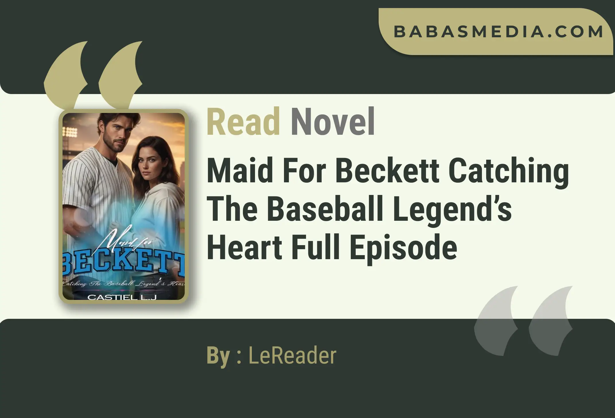 Maid For Beckett Catching The Baseball Legend’s Heart Novel By LeReader Read Reviews