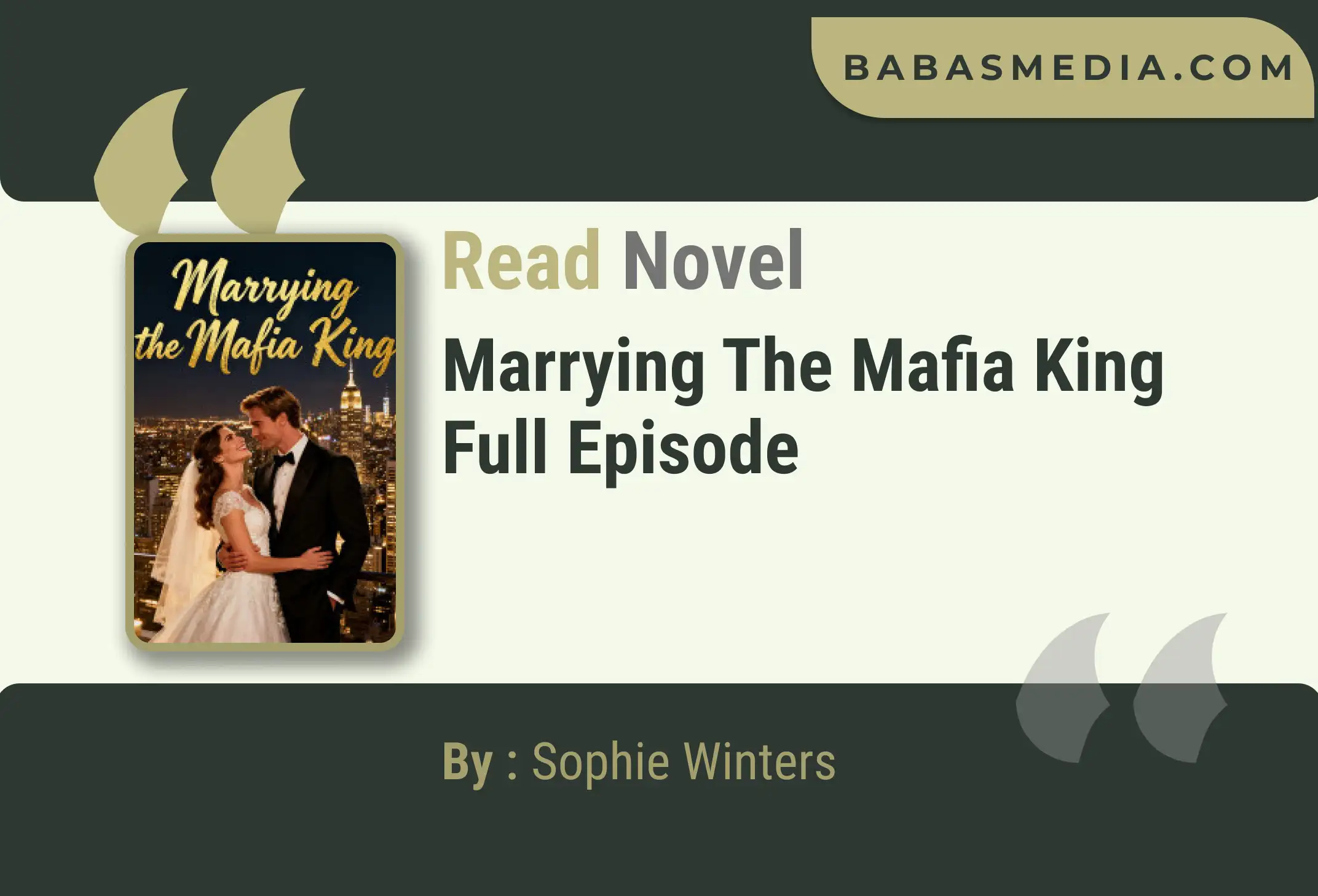 Marrying the Mafia King Novel By Sophie Winters Read Reviews